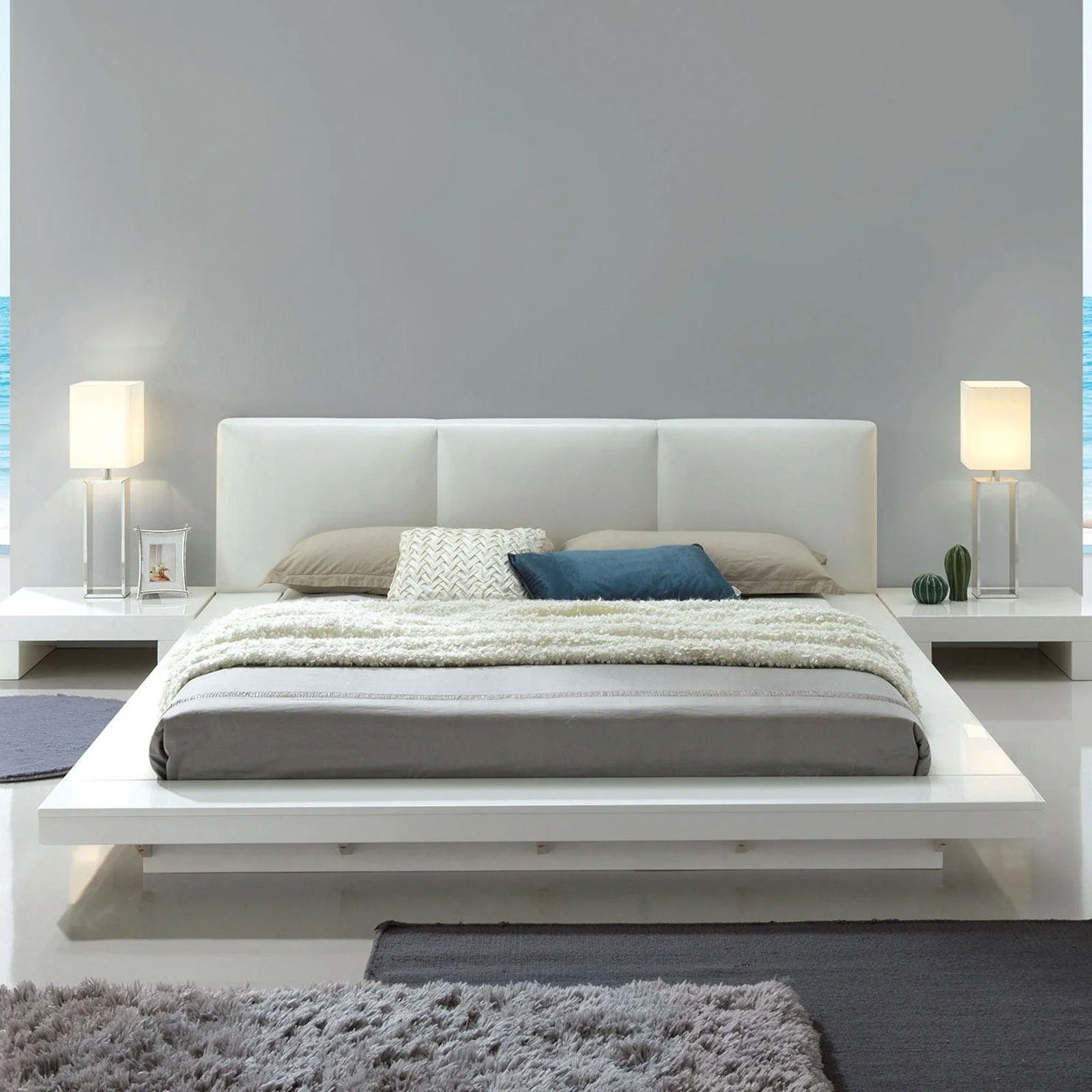 Christie White Queen Platform Bed