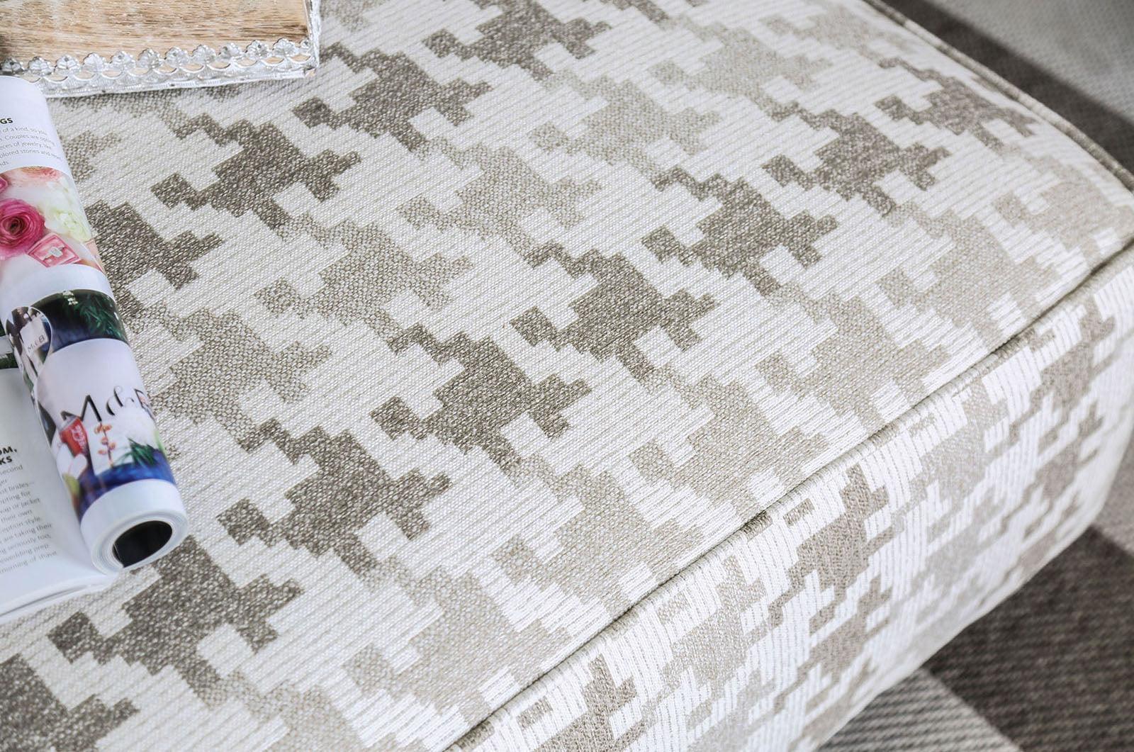 Christine Light Gray/Pattern Ottoman - Image 4