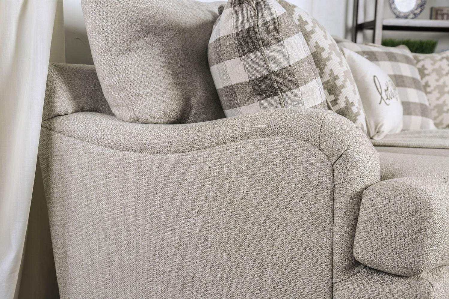 Christine Light Gray Stationary Sofa & Loveseat - Image 5