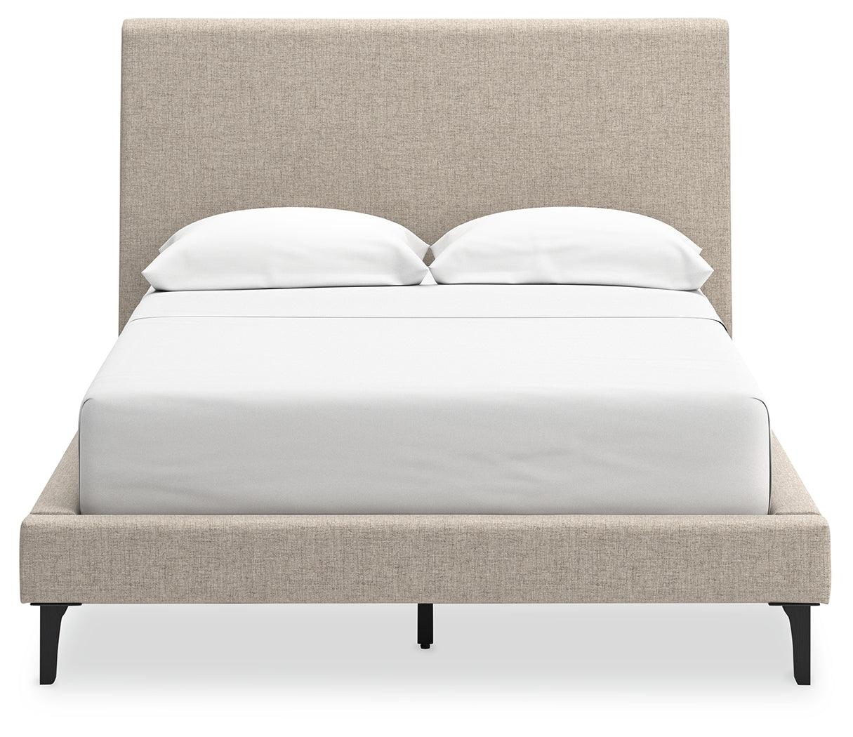 Cielden Soft Gray Full Upholstered Bed with Roll Slats - Image 4