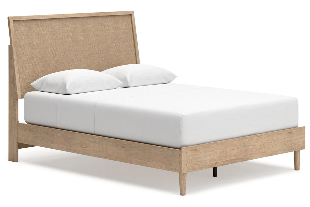 Cielden Tan Queen Platform Bed - Image 2