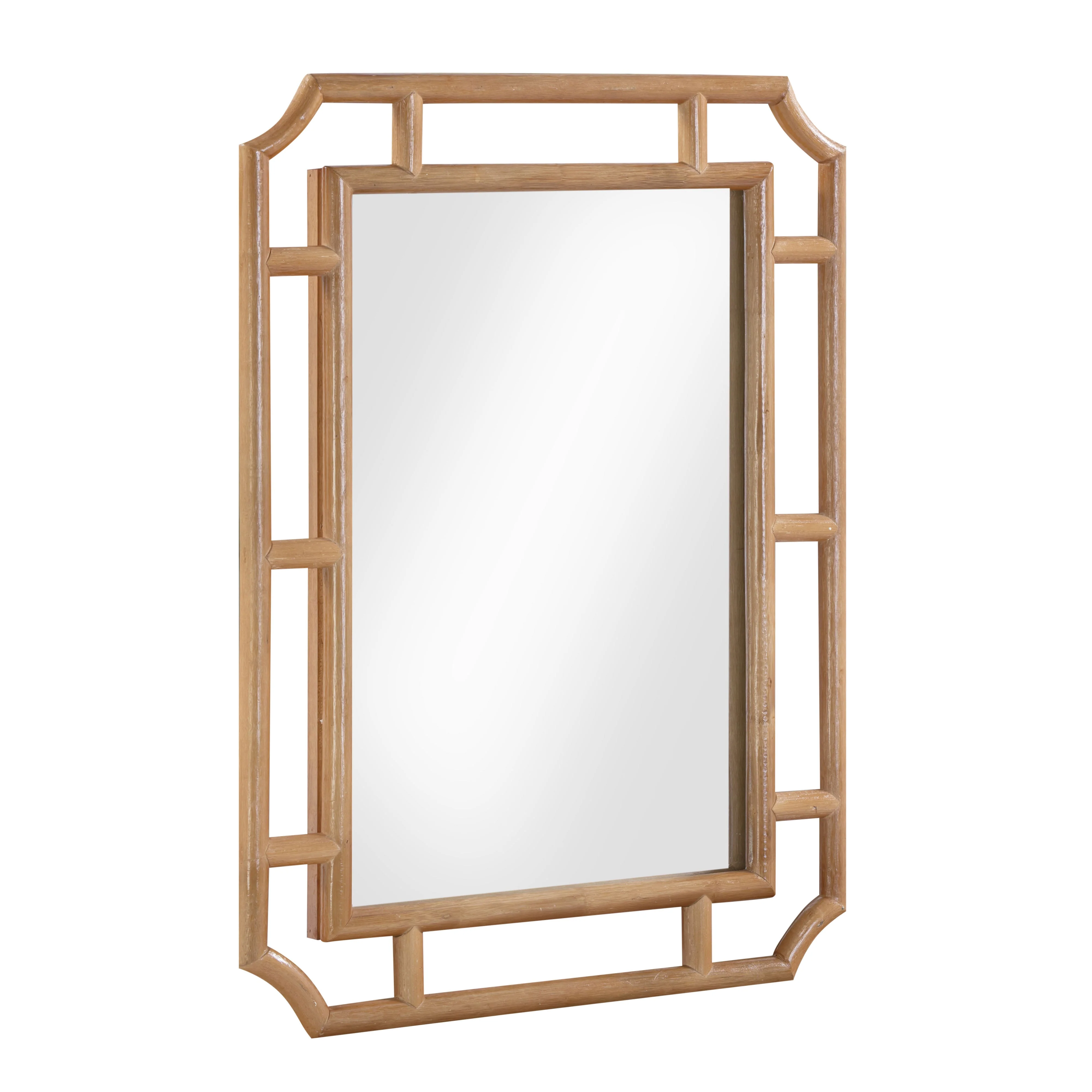 Cienna 24"x32.2" Natural Rattan Wall Mirror - Image 2