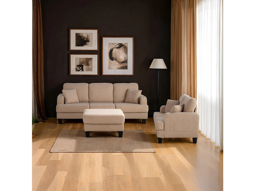 Cinderford Beige Sofa & Loveseat