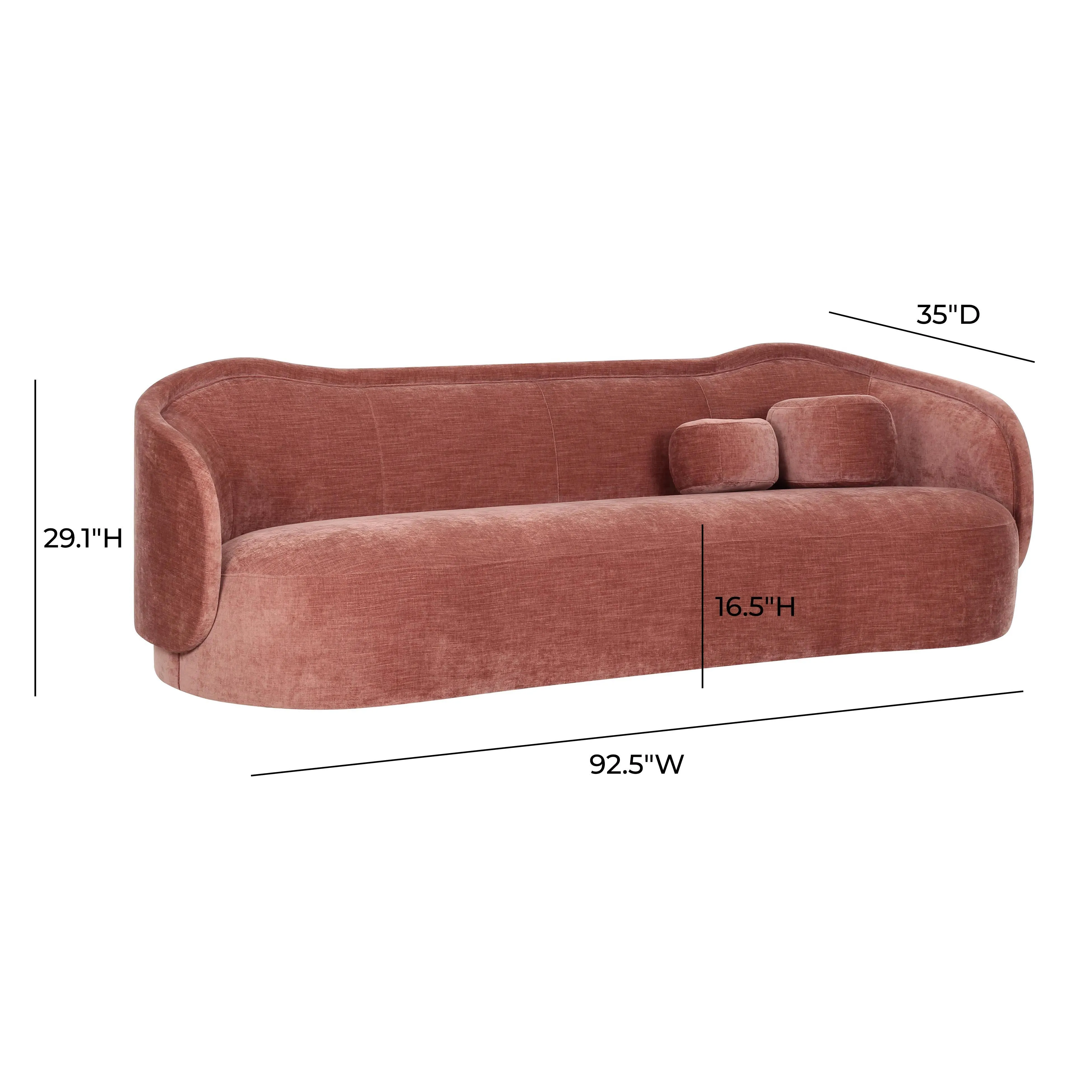 Circe Textured Velvet Sofa - Image 18