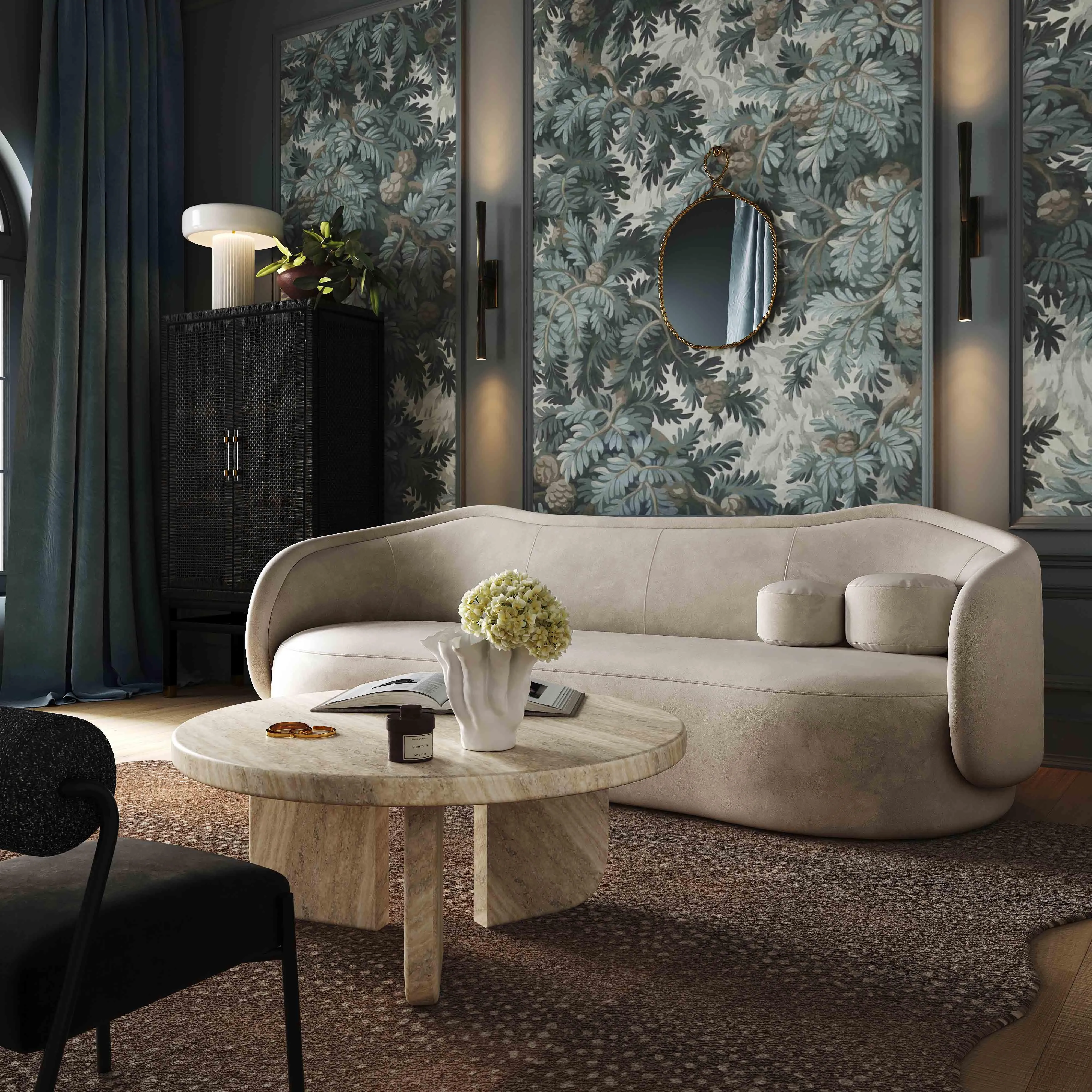 Circe Textured Velvet Sofa - Image 8
