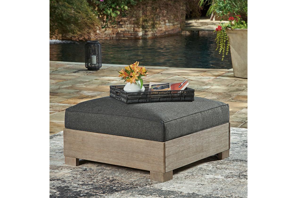 Citrine Park Brown/Charcoal Outdoor Ottoman