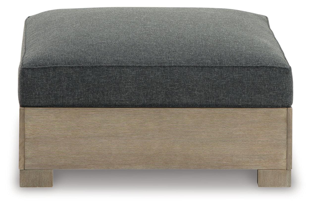 Citrine Park Brown/Charcoal Outdoor Ottoman - Image 3