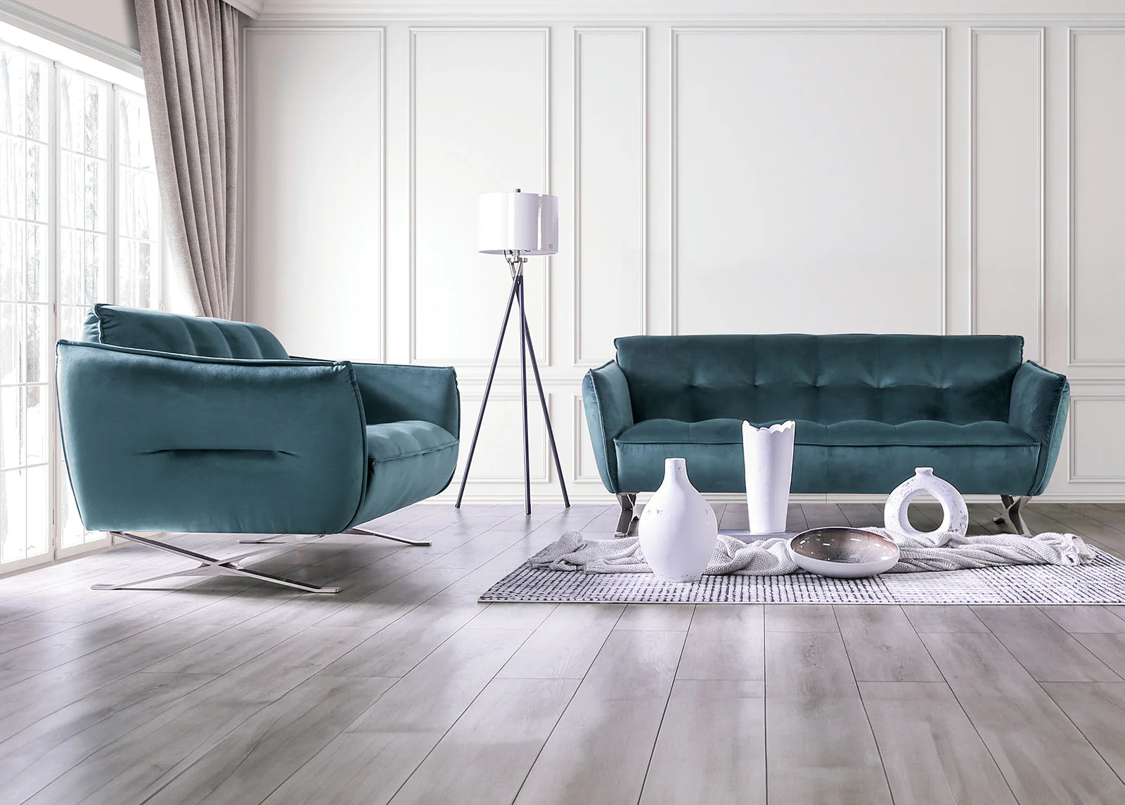 Civellutino Teal Sofa - Image 3
