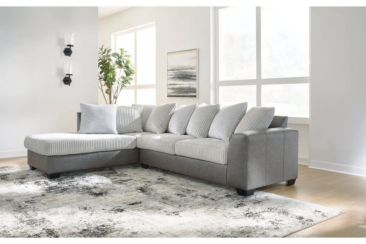 Clairette Court Alloy 2-Piece Left Arm Facing (LAF) Chaise Sectional