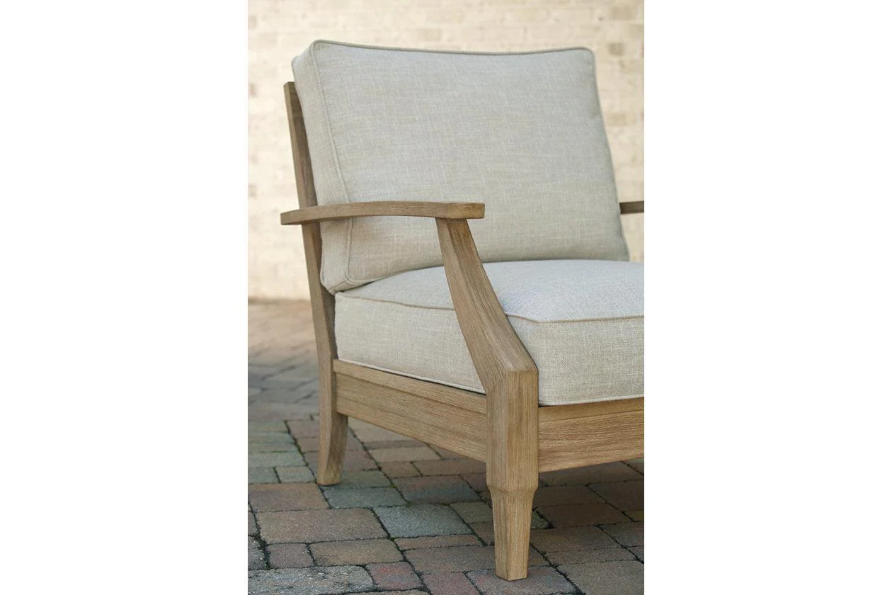 Clare View Beige Lounge Chair with Cushion - Image 4