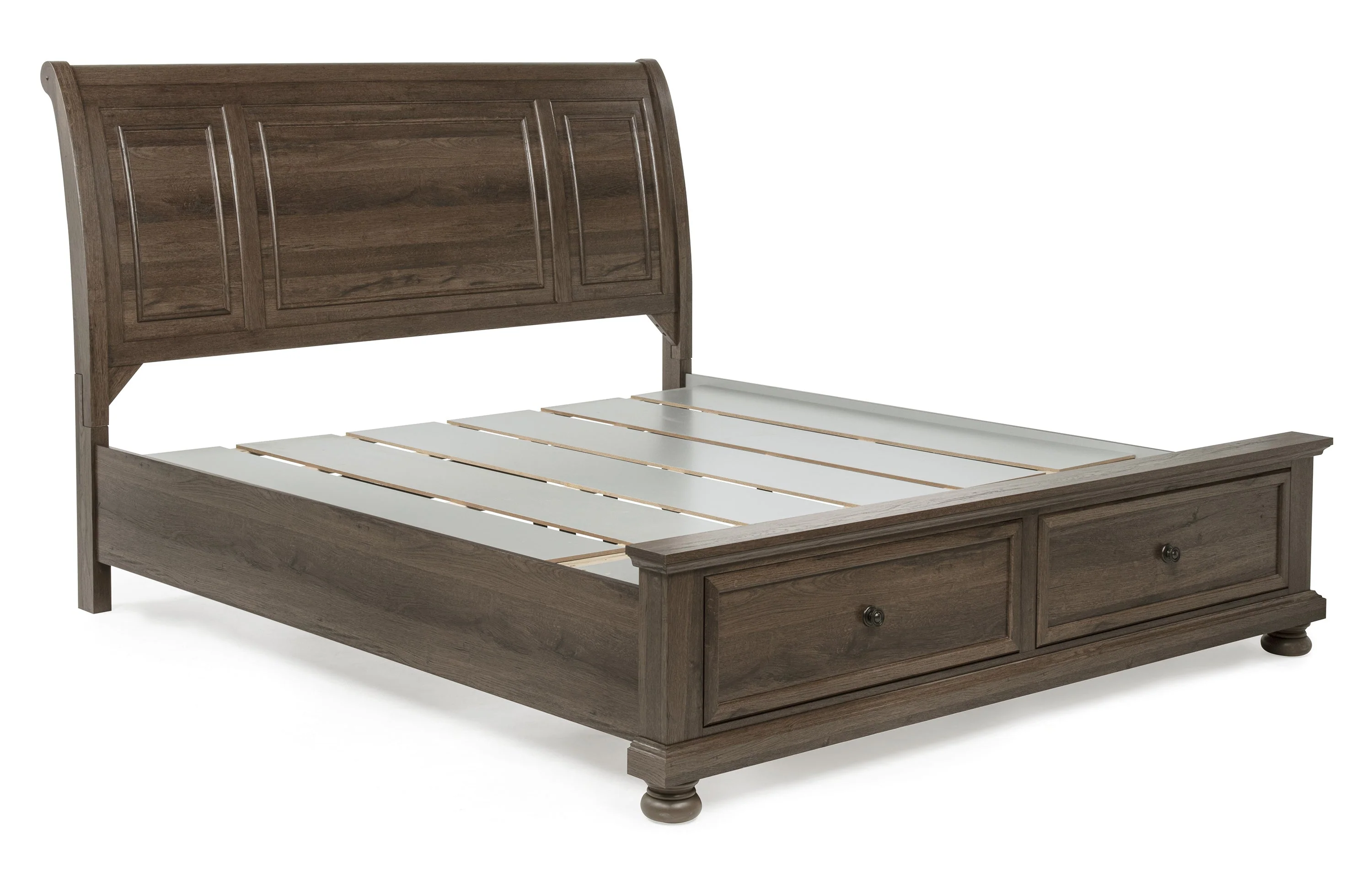 Claribelle Brown King Storage Sleigh Bed - Image 2