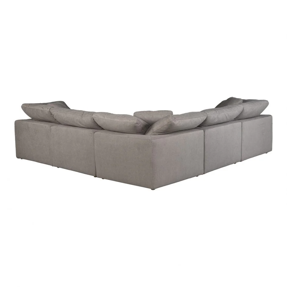 Clay Classic L-Shaped Modular Sectional Light Grey - Image 4