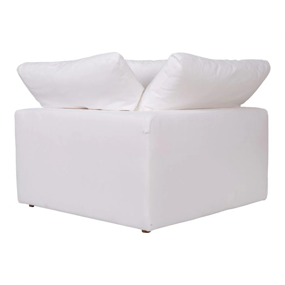 Clay Corner Chair Cream White - Image 6