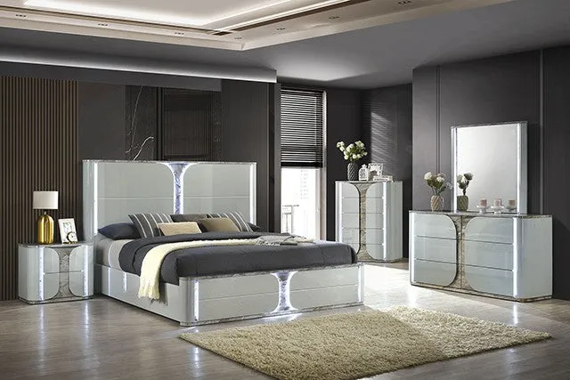 Cleburne Light Gray 4-Piece Queen Bedroom Set