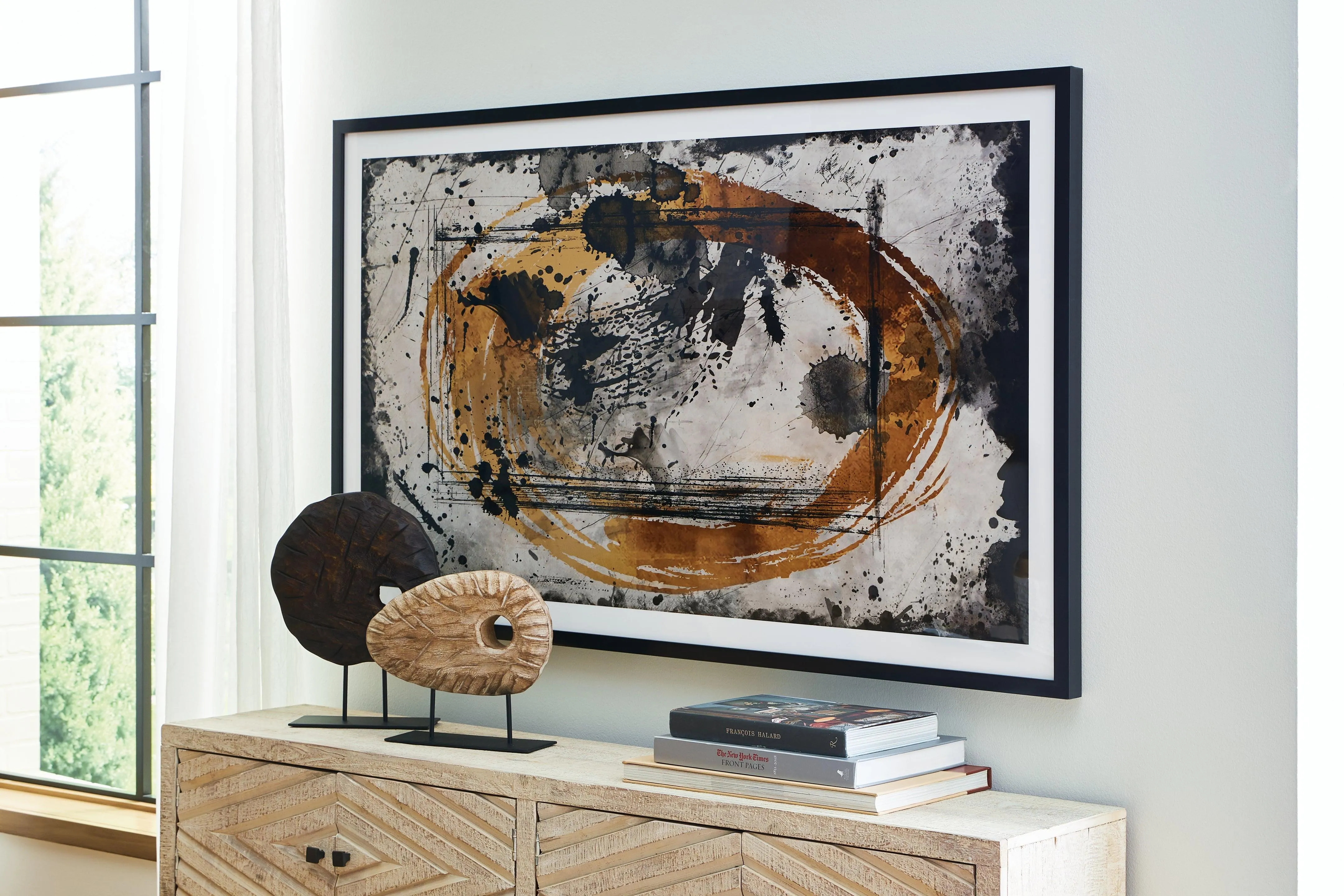 Clefting Black/Caramel/Tan Wall Art - Image 8