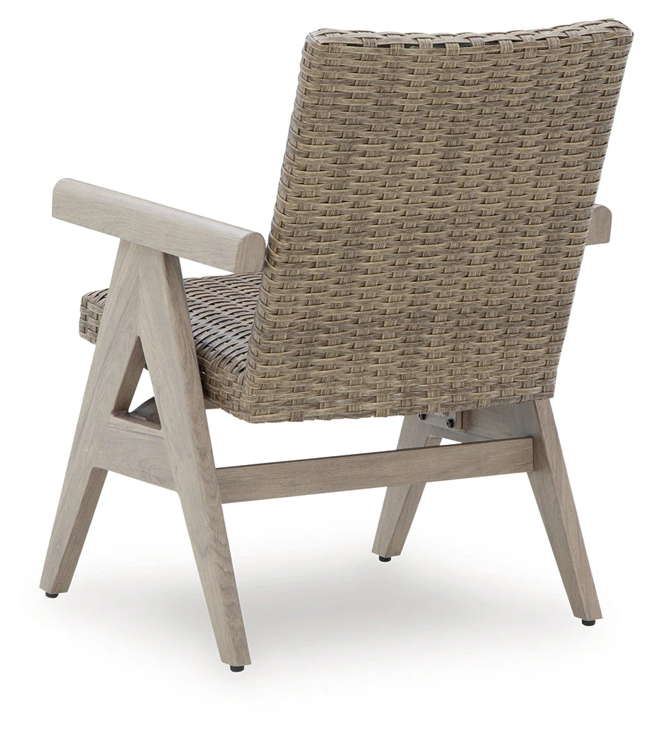 Cliff Trails Beige Outdoor Rocking Arm Chair - Image 6