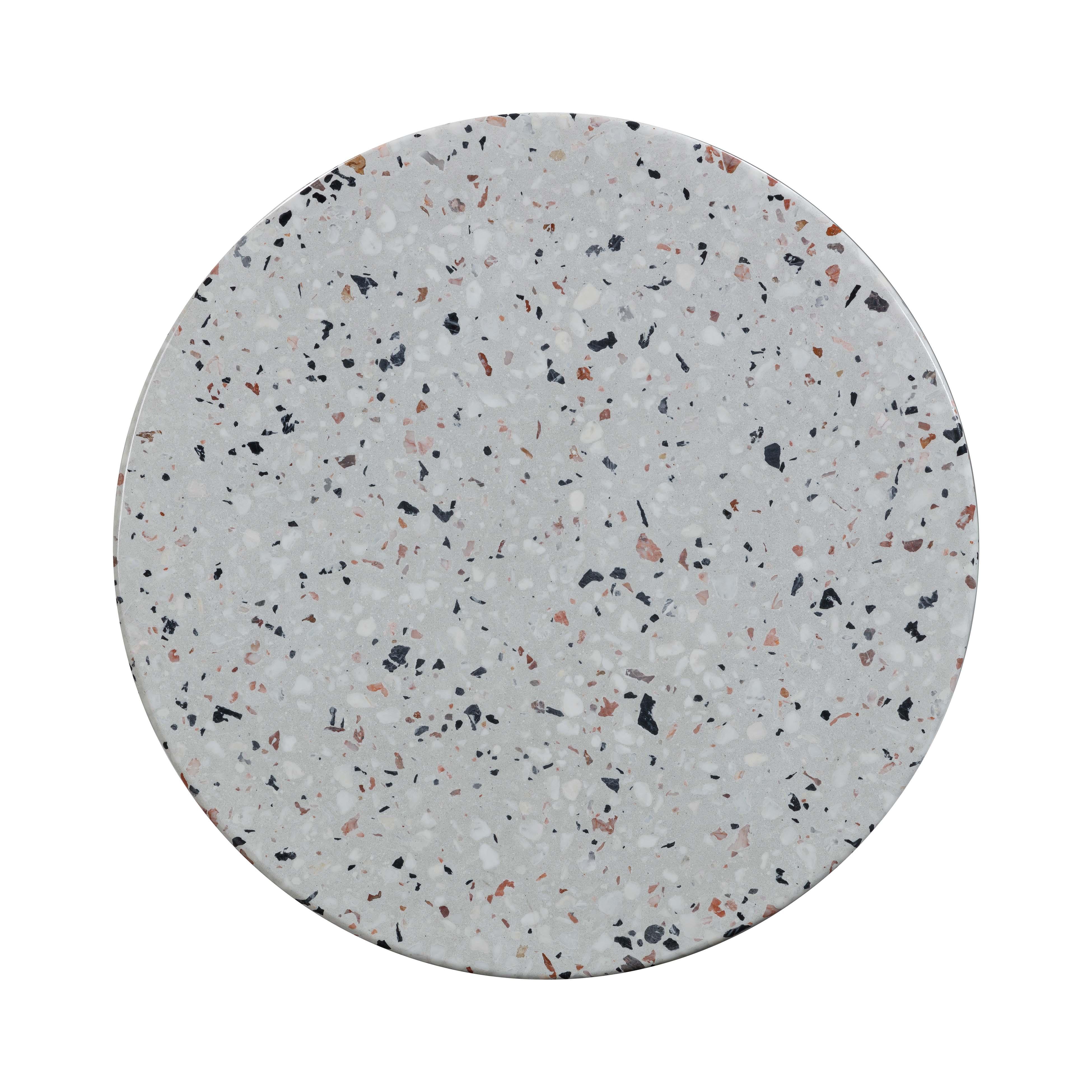 Clover Faux Terrazzo Indoor / Outdoor Round Side Table - Image 6