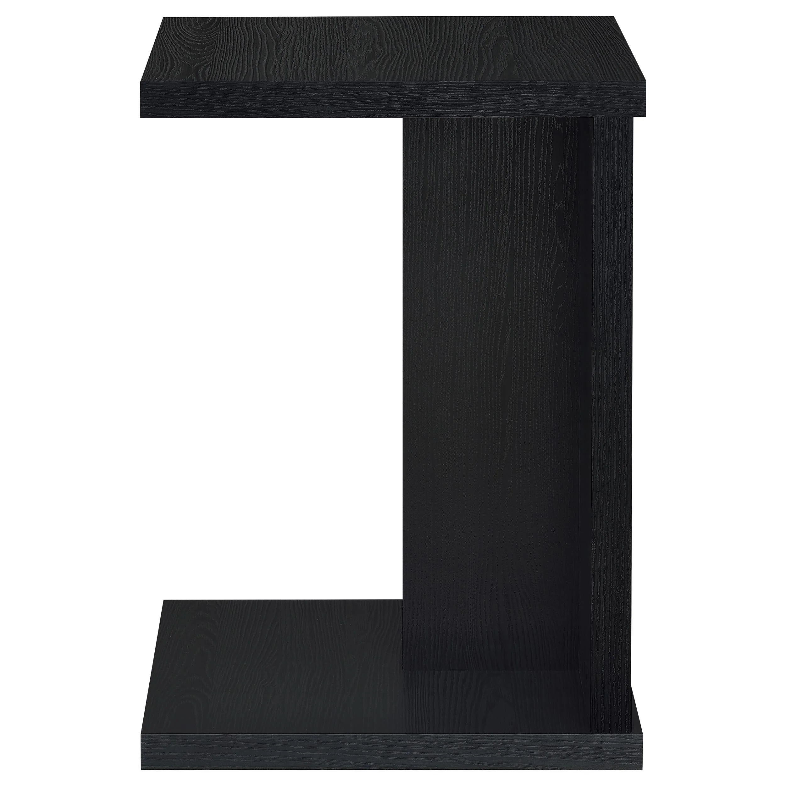 Clower Black Engineered Wood C-Shaped Sofa Side Table - Image 5