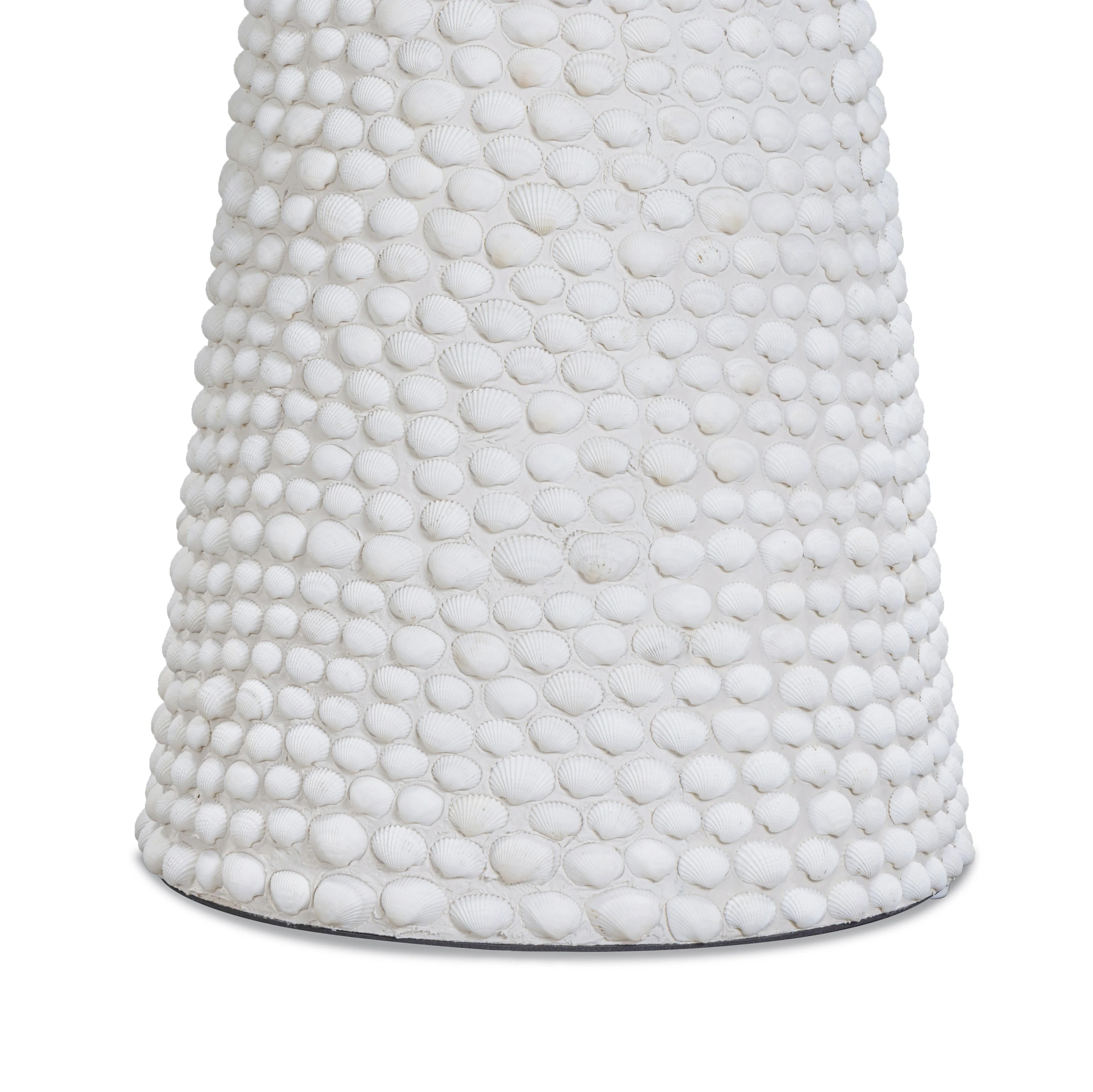 Coast Pearl White Seashell Round Side Table - Image 3