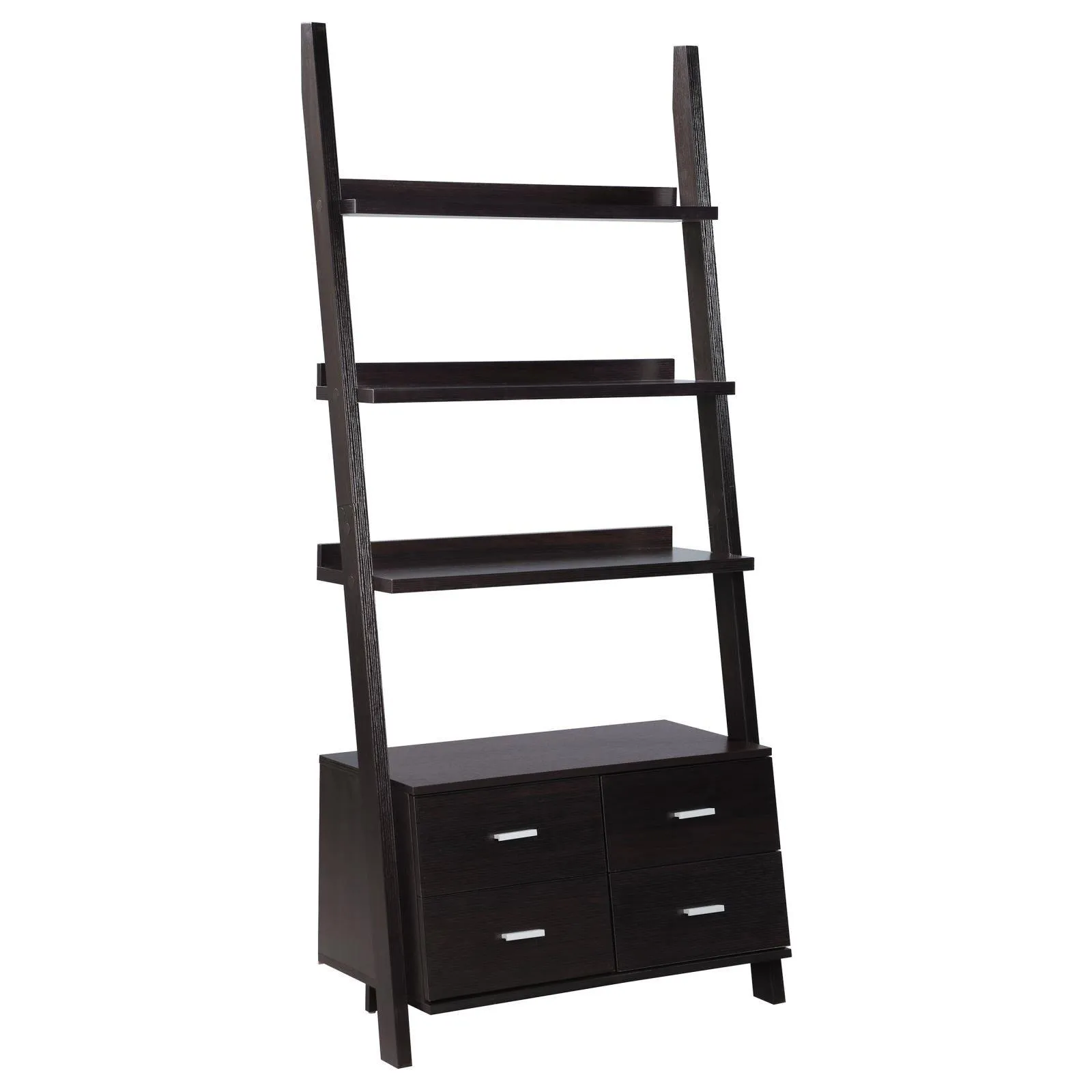 Colella Cappuccino 3-Piece Storage Ladder Bookcase Set - Image 3