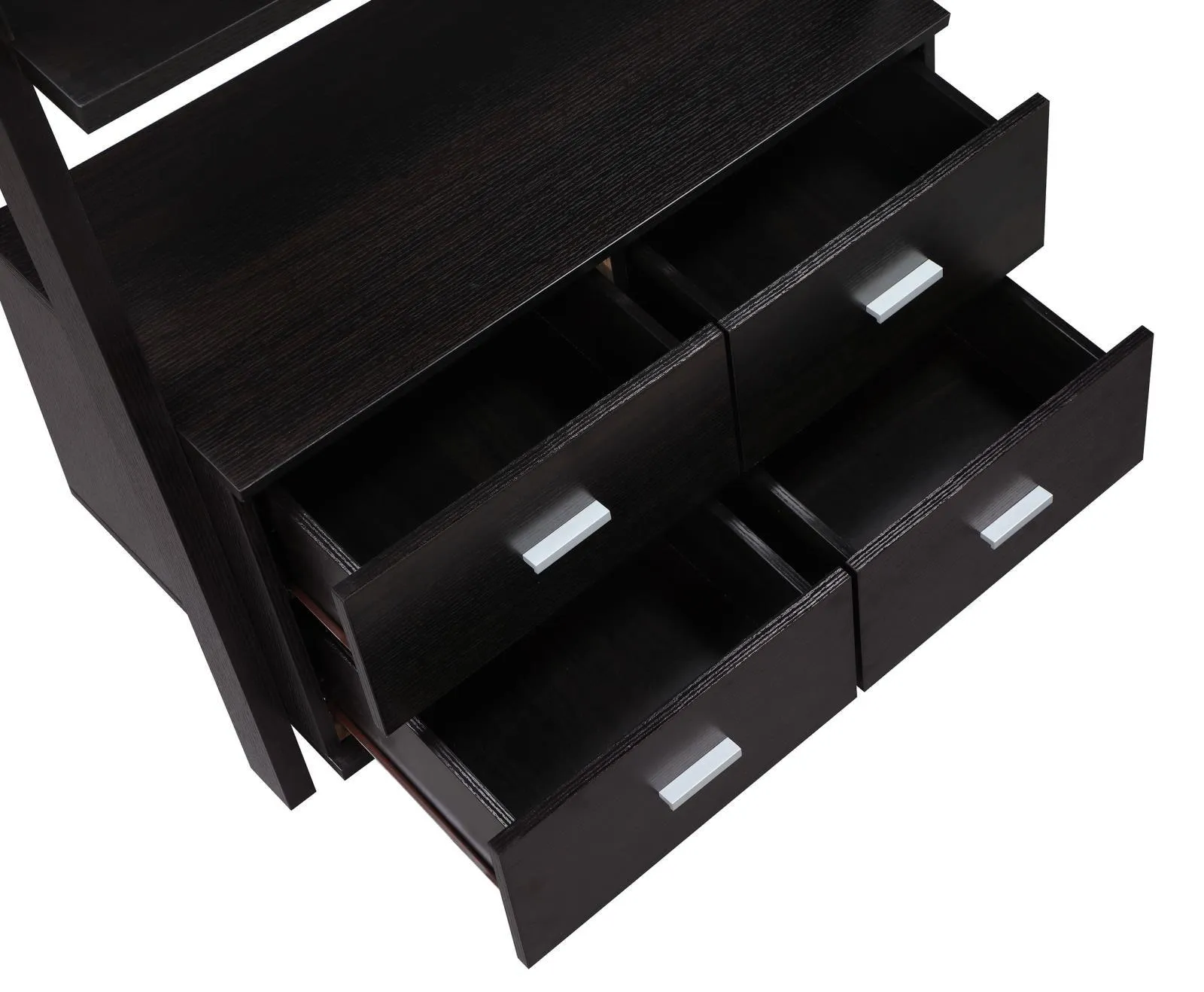 Colella Cappuccino 3-Piece Storage Ladder Bookcase Set - Image 4