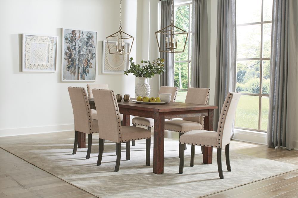 Coleman Rustic Golden Brown Rectangular Dining Table - Image 4