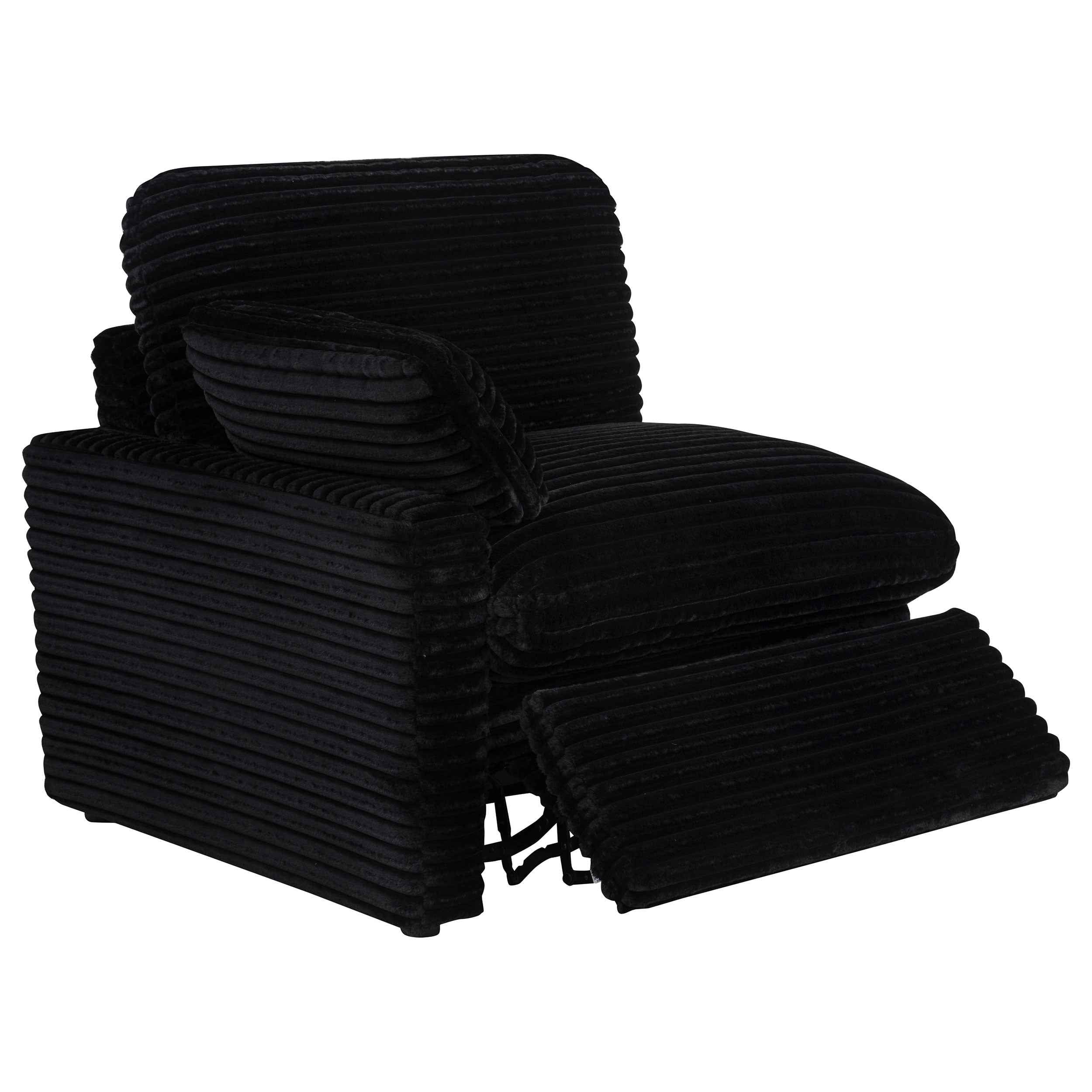 Collins Black Modular Power Loveseat - Image 4