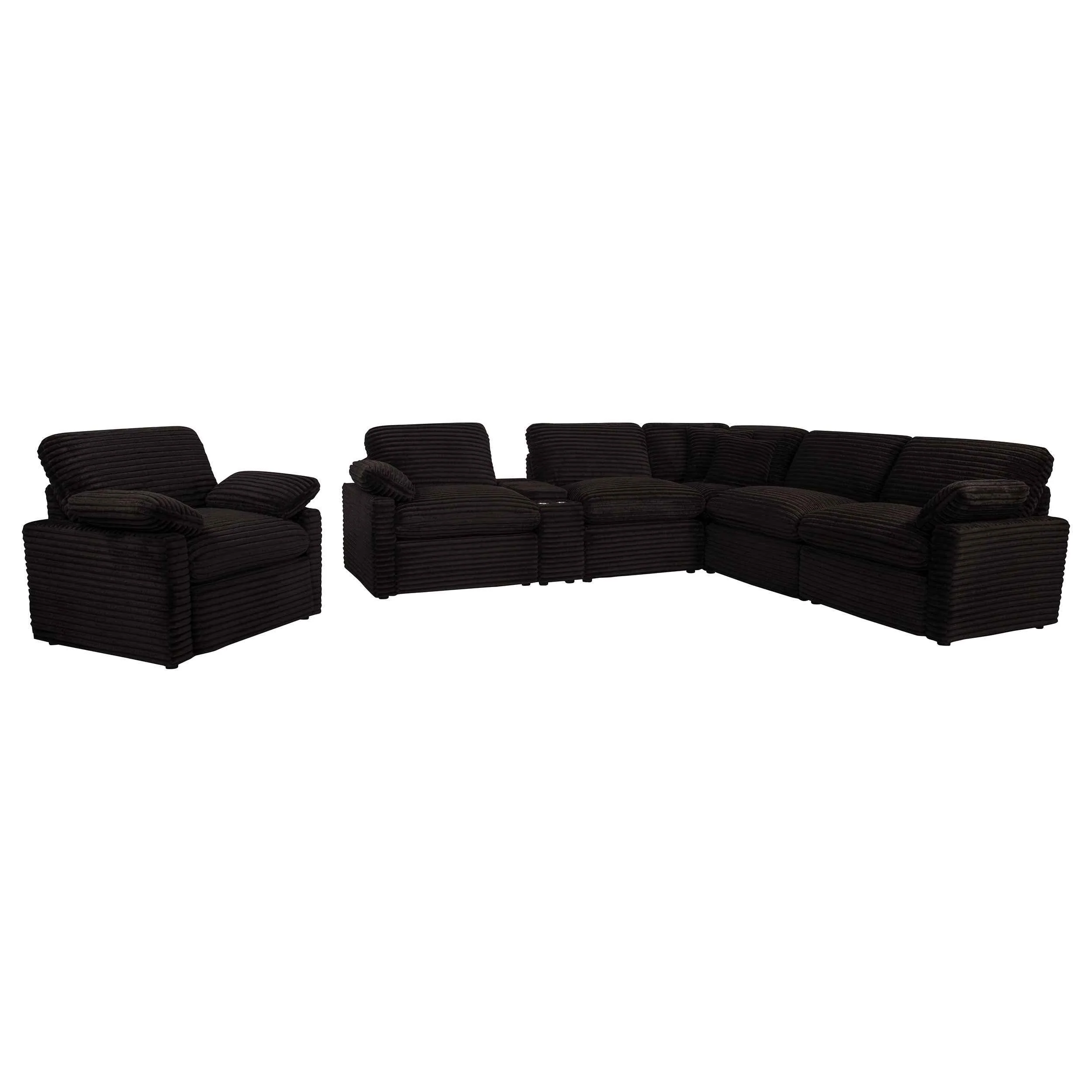 Collins Chocolate Brown Upholstered Power Recliner Chair - Image 11