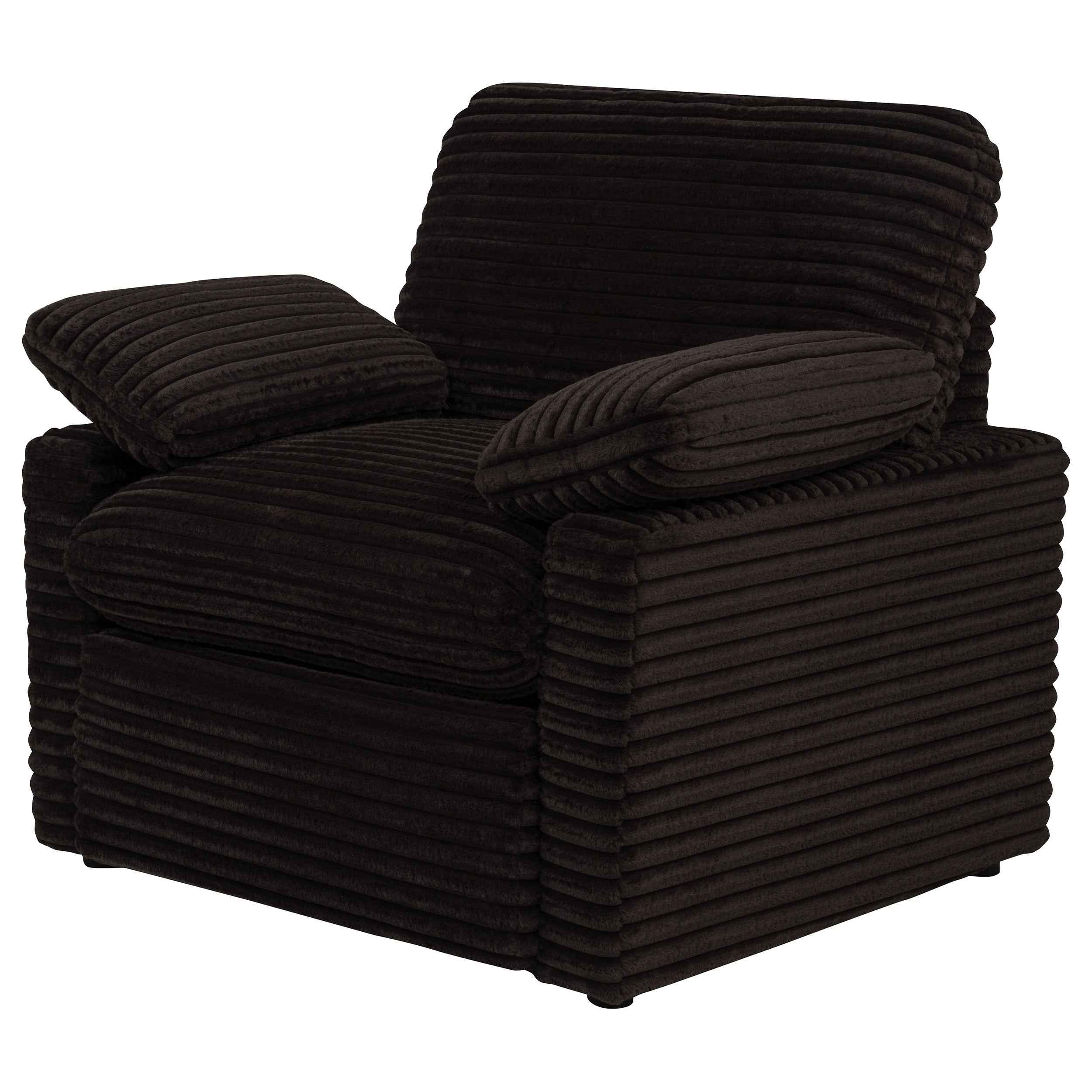 Collins Chocolate Brown Upholstered Power Recliner Chair - Image 5