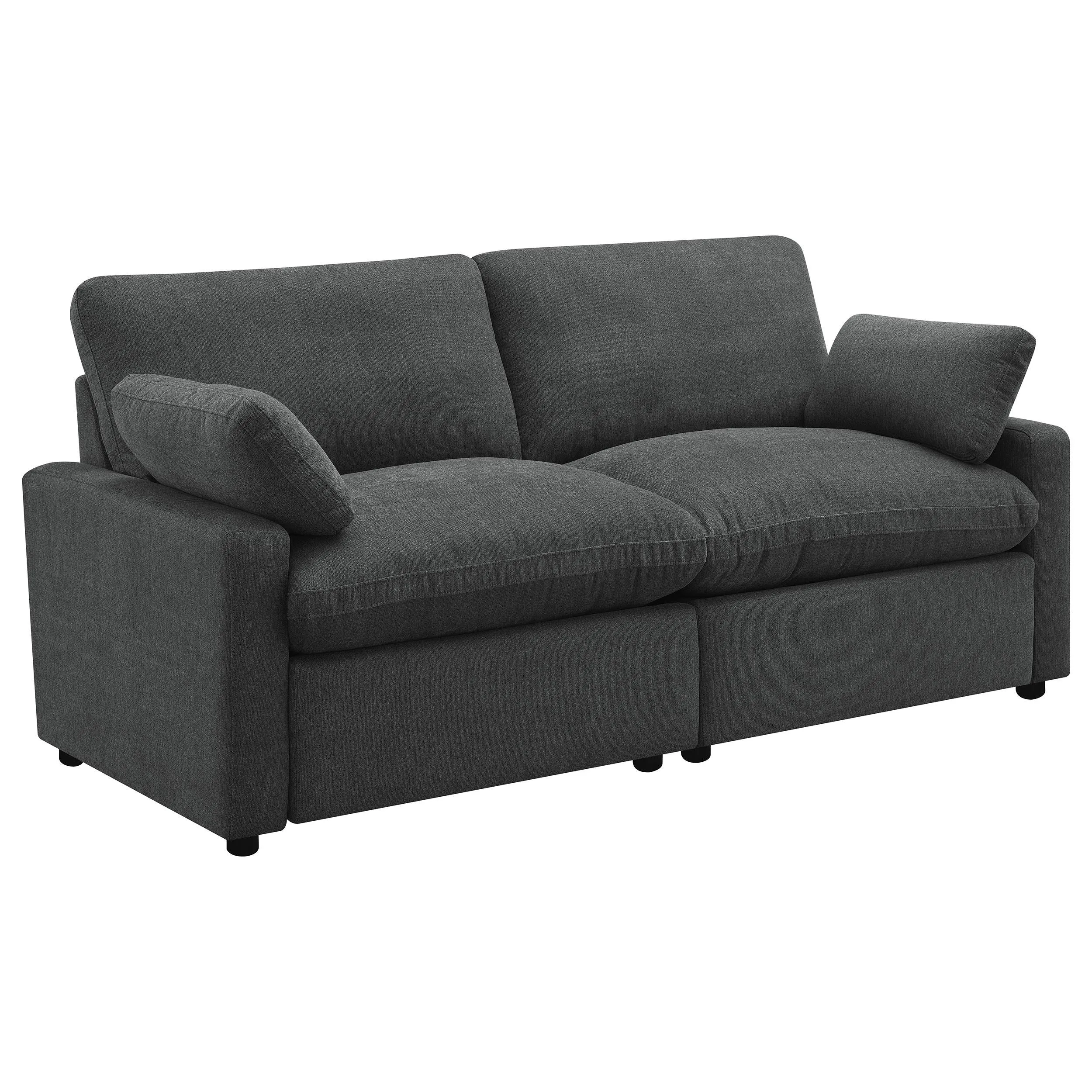 Collins Dark Gray Modular Power Reclining Loveseat - Image 2