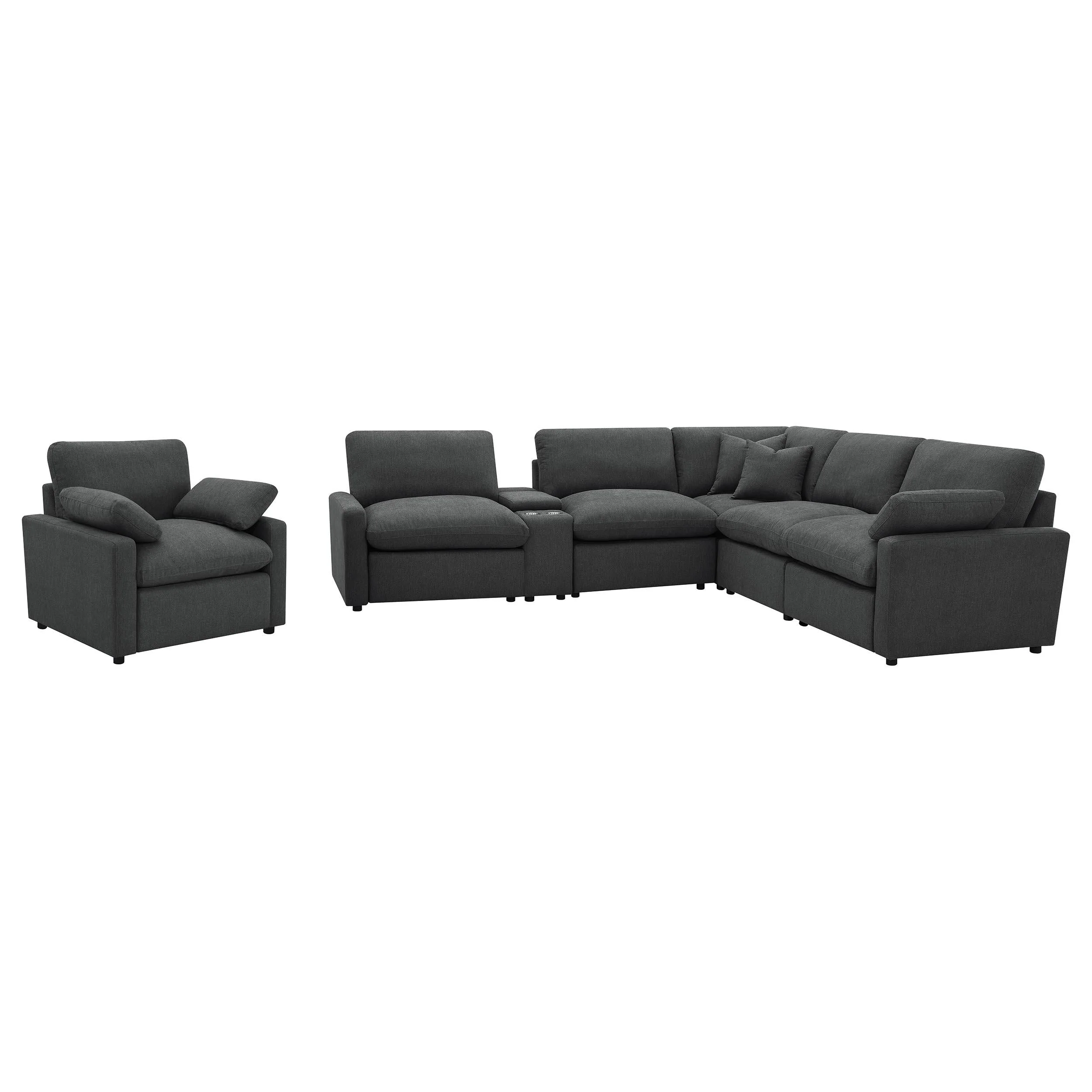 Collins Dark Gray Power Recliner Chair - Image 12