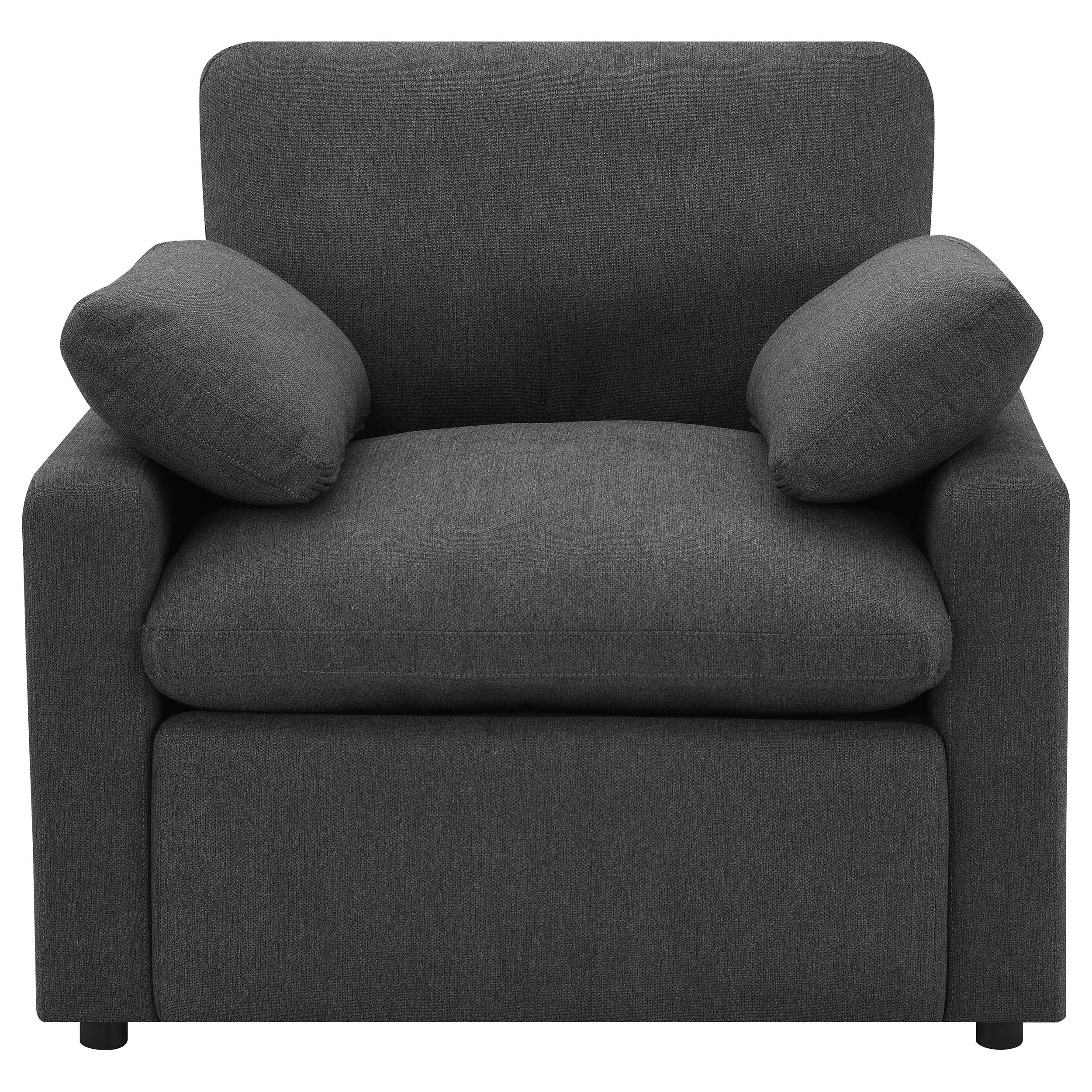 Collins Dark Gray Power Recliner Chair - Image 4