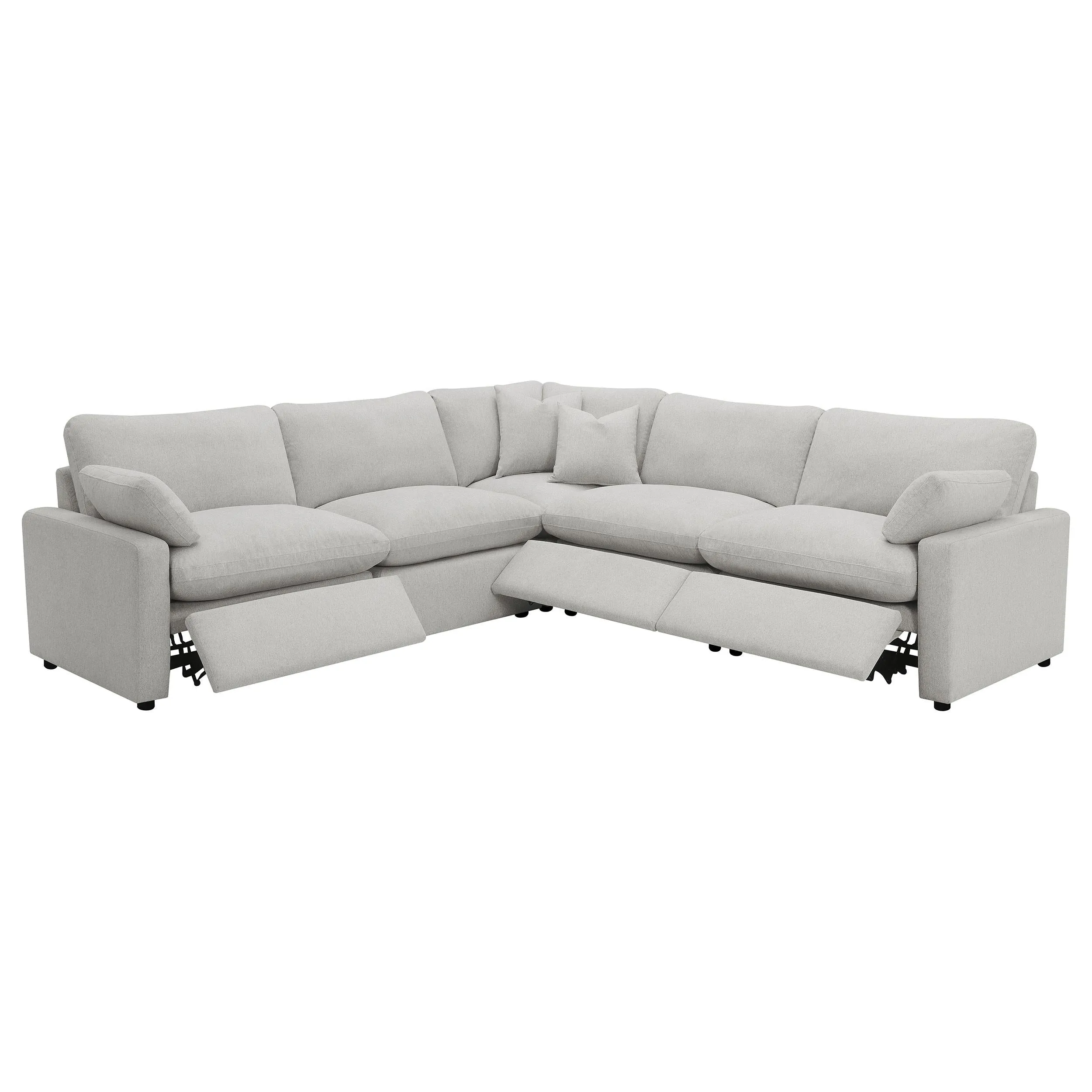 Collins Gray 5-Piece Modular Power Reclining Sectional Sofa - Image 2