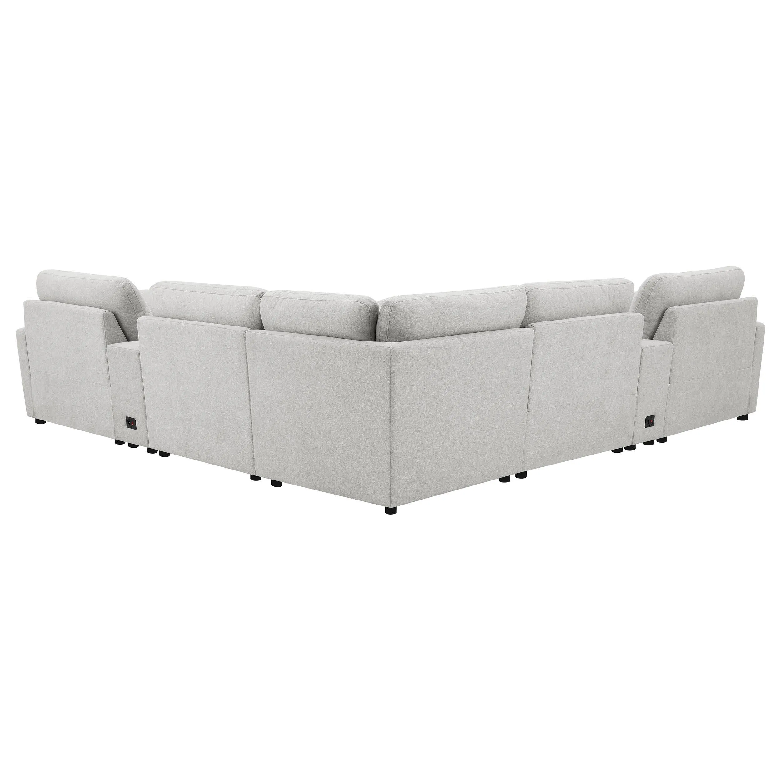Collins Gray 7-Piece Modular Power Reclining Sectional - Image 4