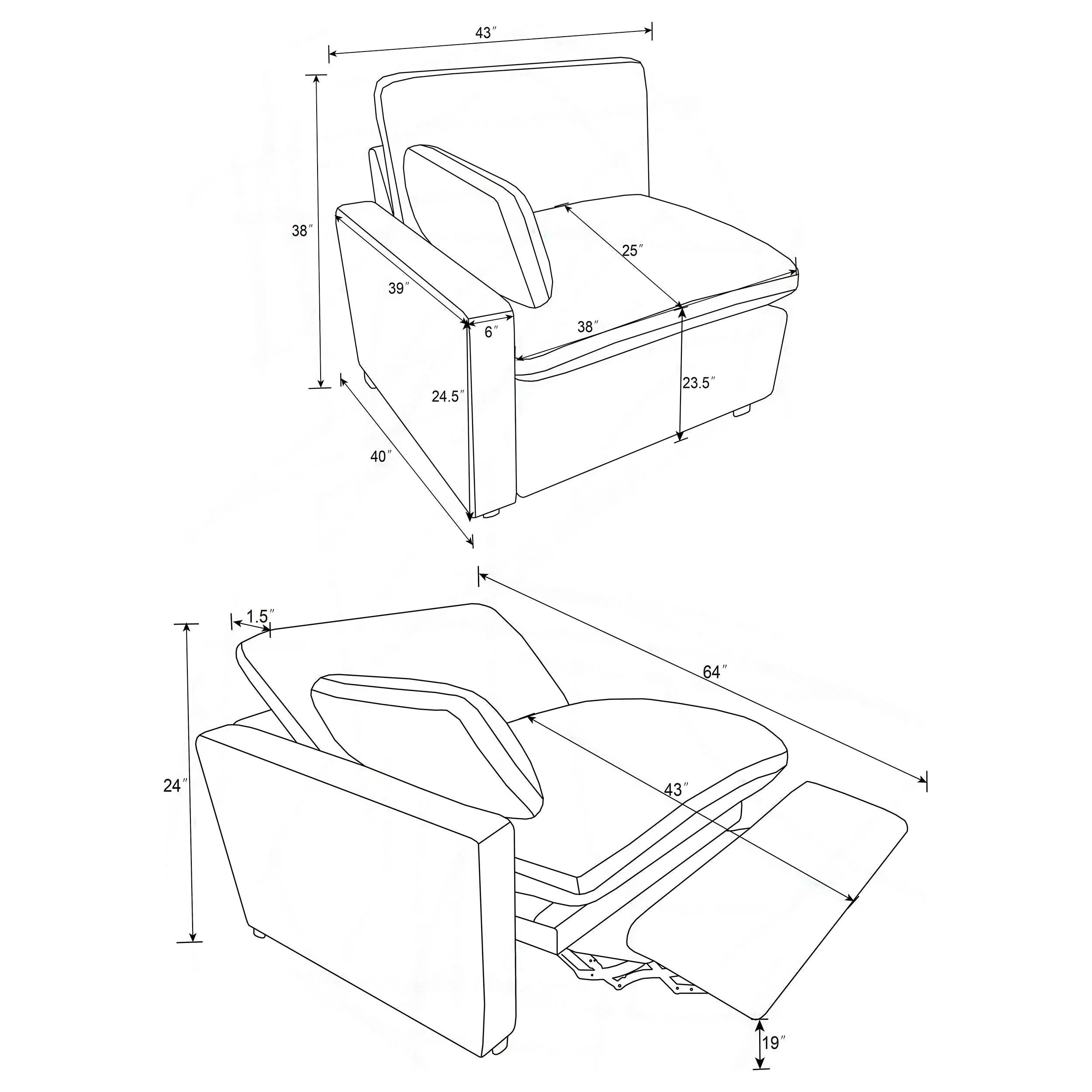 Collins Gray Modular Power Reclining Loveseat - Image 10