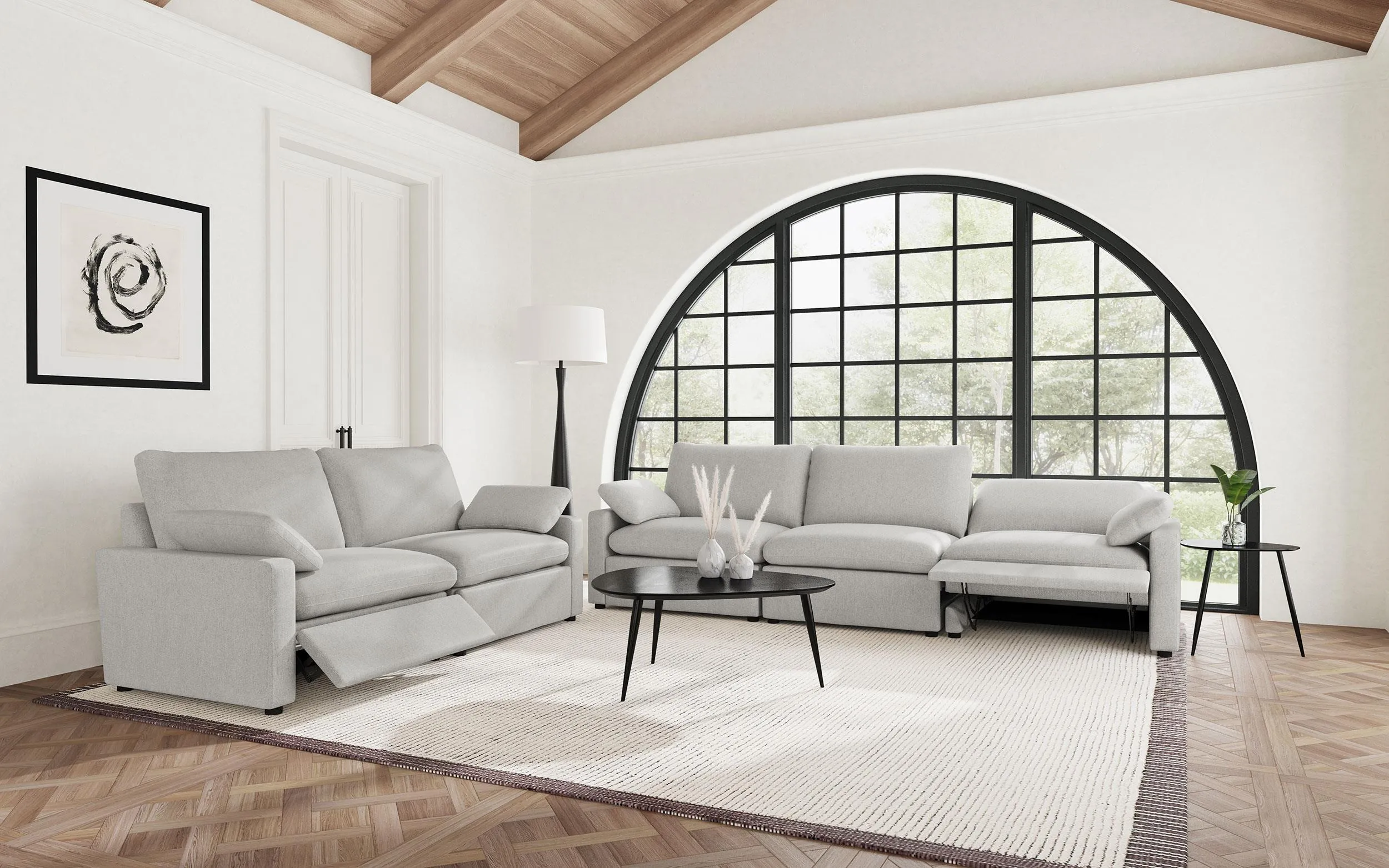 Collins Gray Modular Power Reclining Sofa - Image 4