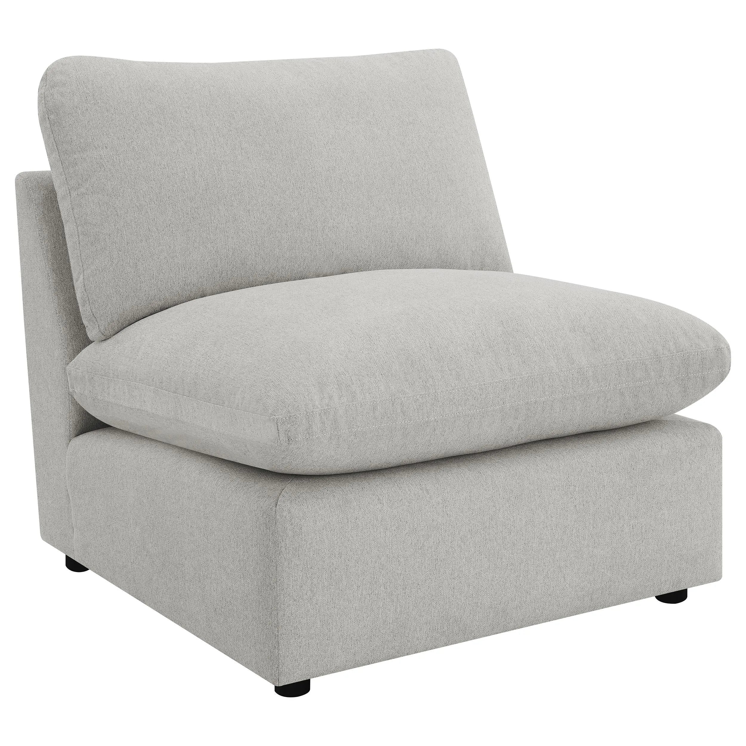 Collins Grey Upholstered Armless Chair
