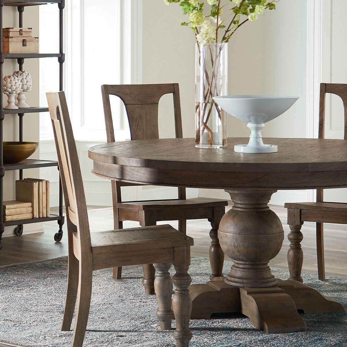 Colonial Plantation 18" Dining Chair in Weathered Teak, Set of 2 - Image 2