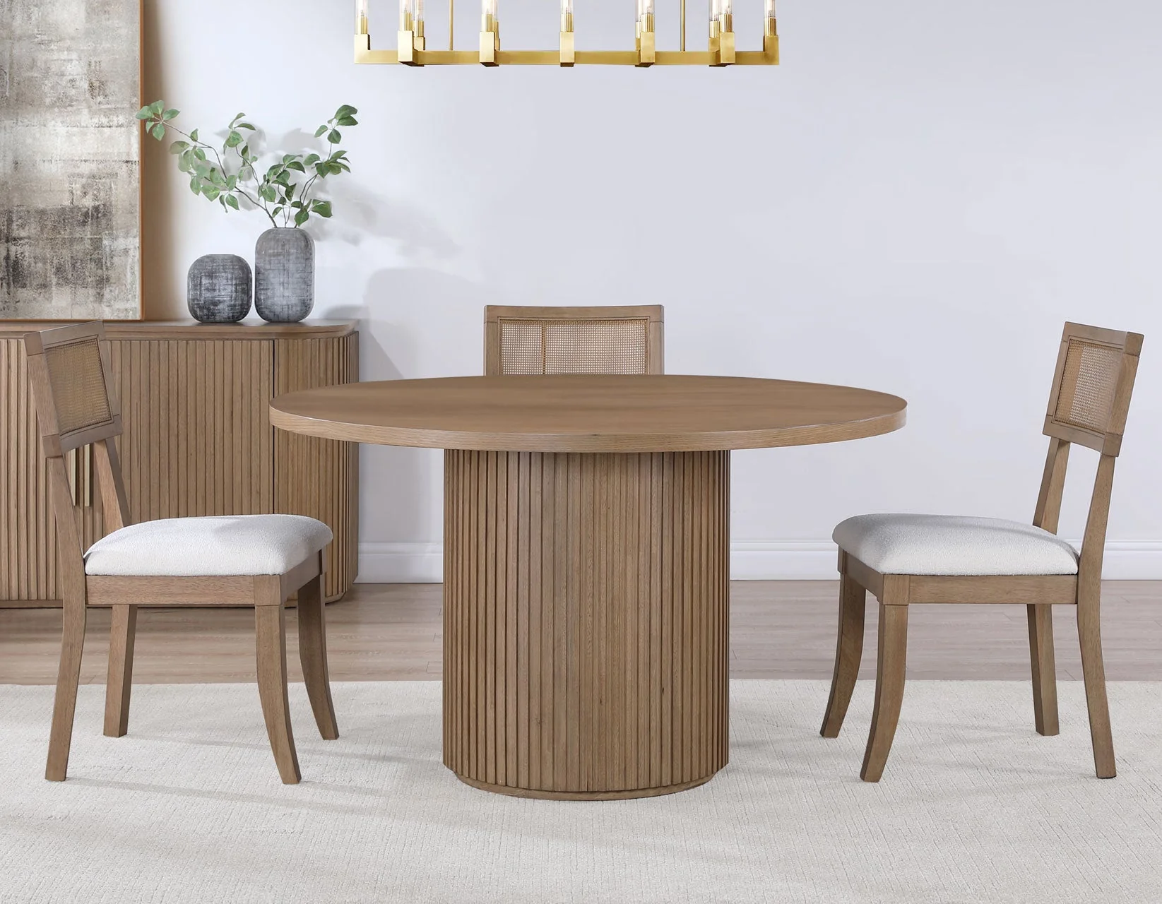 Colvin Toffee Brown Round Dining Room Set - Image 3