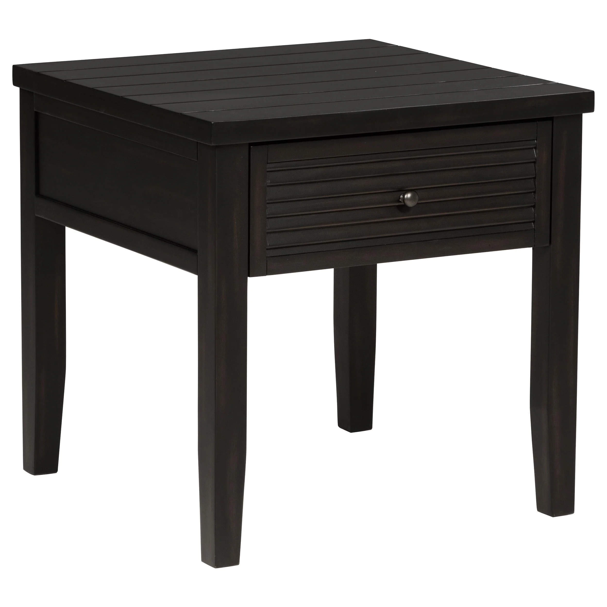 Concord Distressed Java 1-Drawer Square End Table - Image 2
