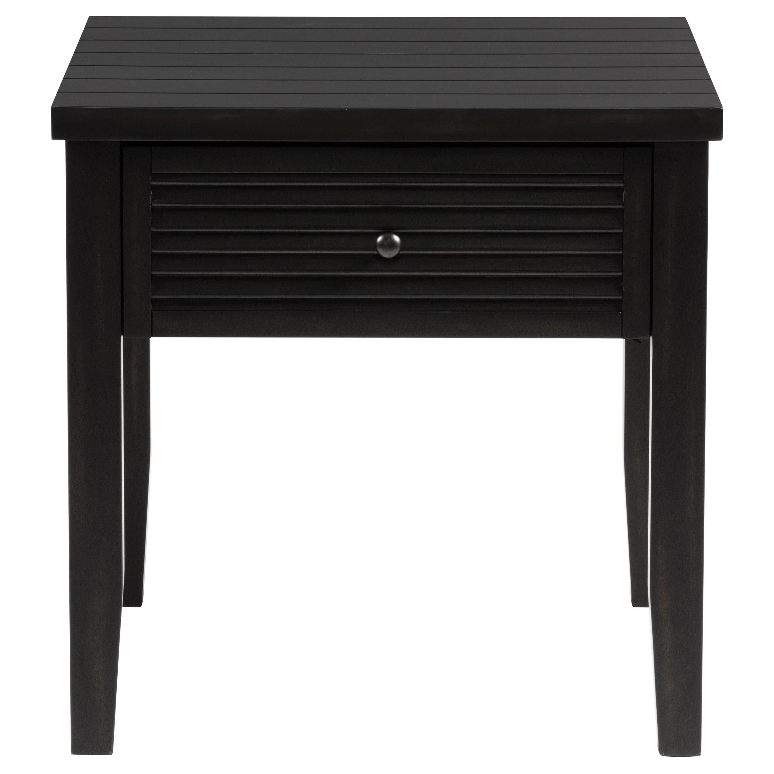Concord Distressed Java 1-Drawer Square End Table - Image 3
