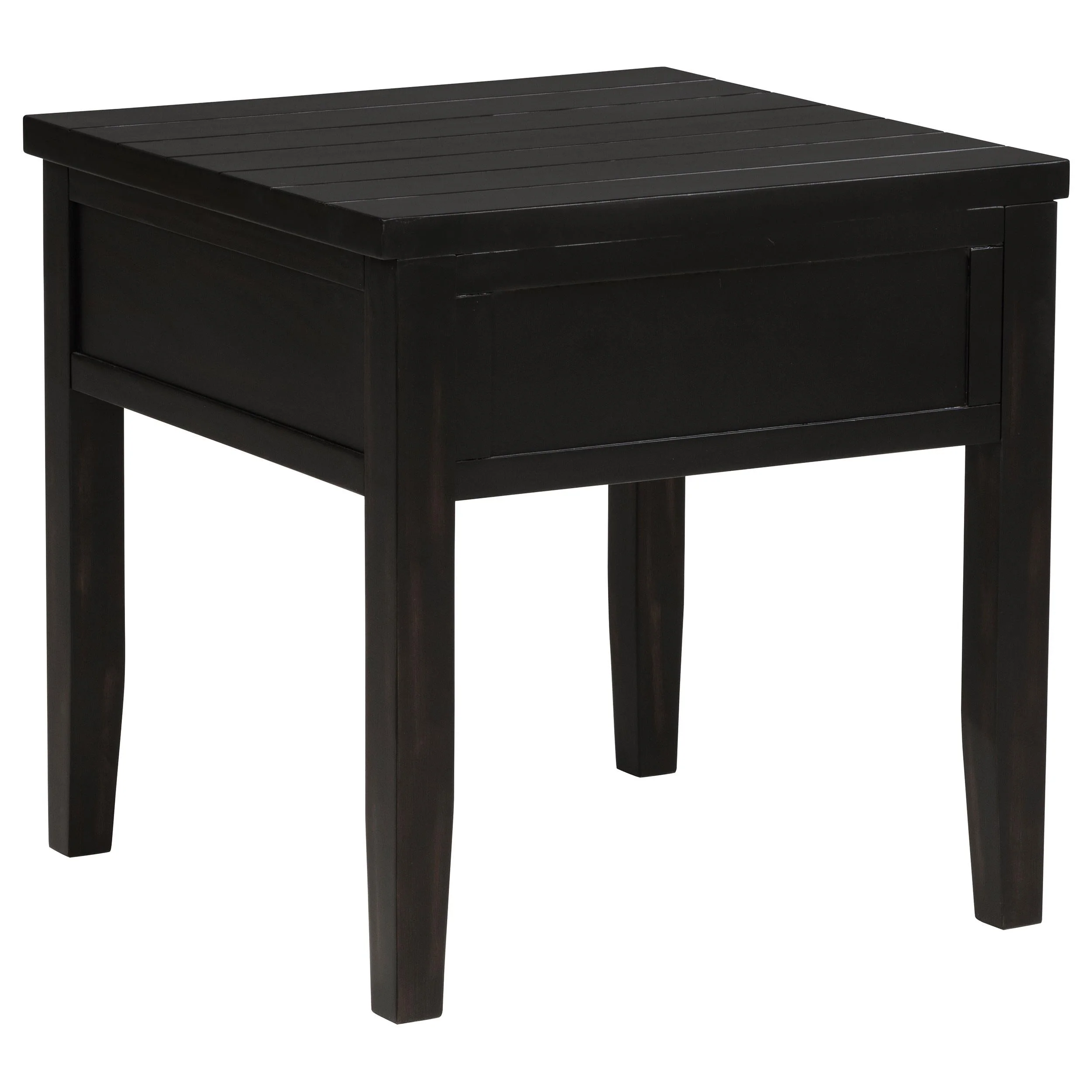 Concord Distressed Java 1-Drawer Square End Table - Image 6