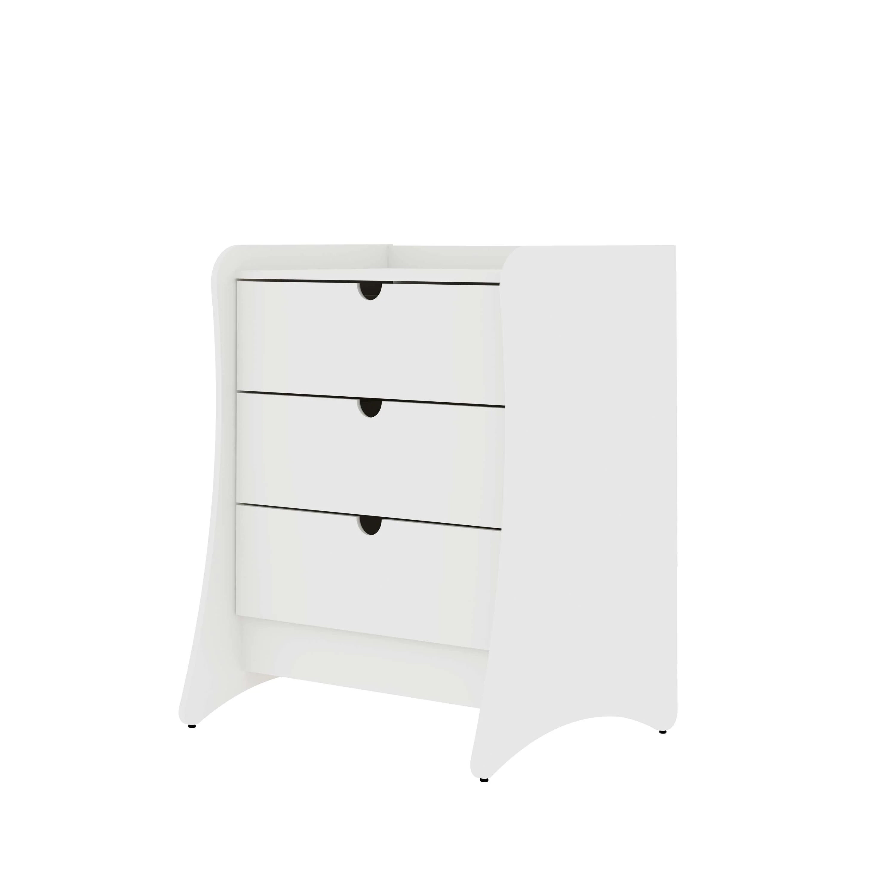 Coney 3-Piece Dresser and 2 Nightstands in White - Image 9