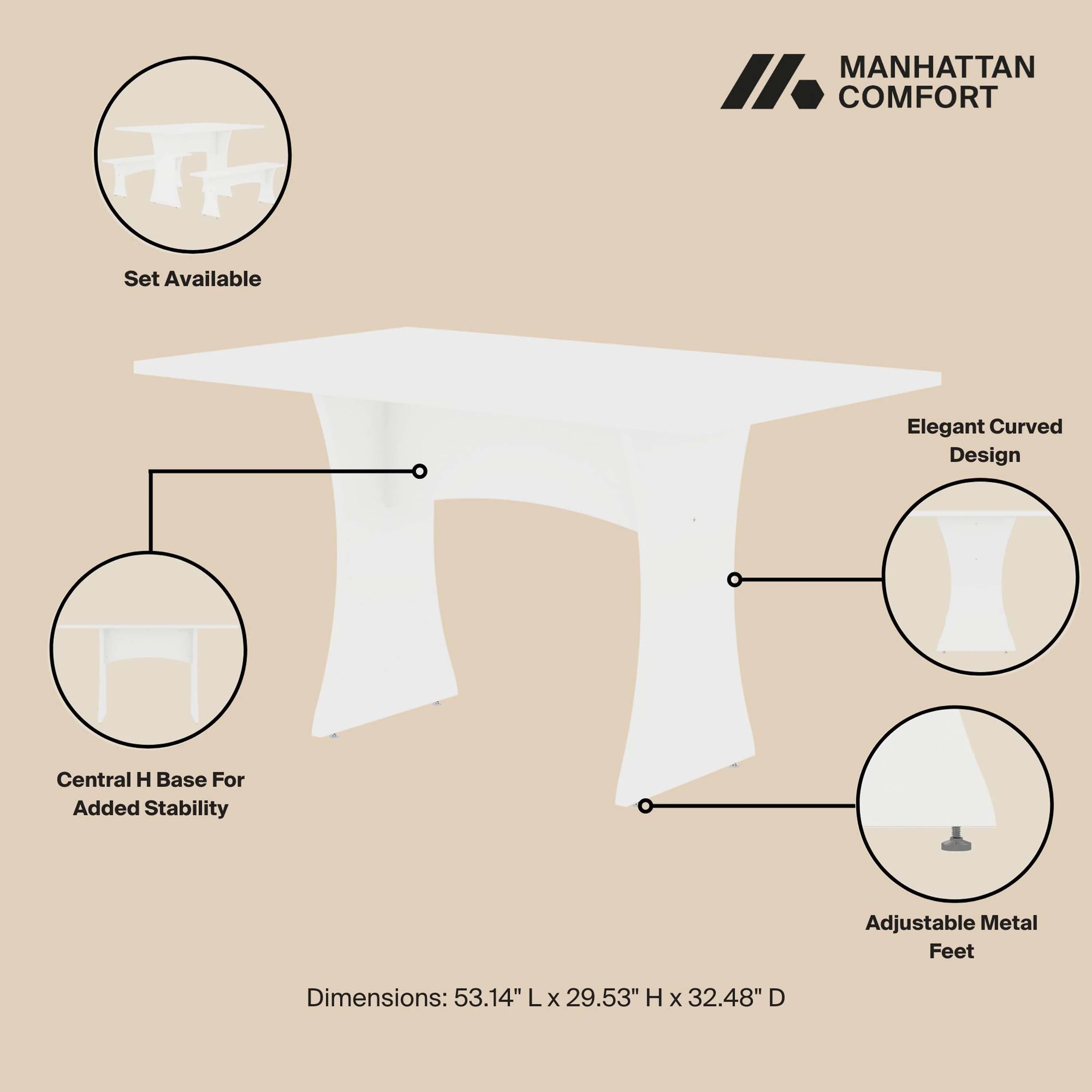 Coney Dining in White (set of 3) - Image 4