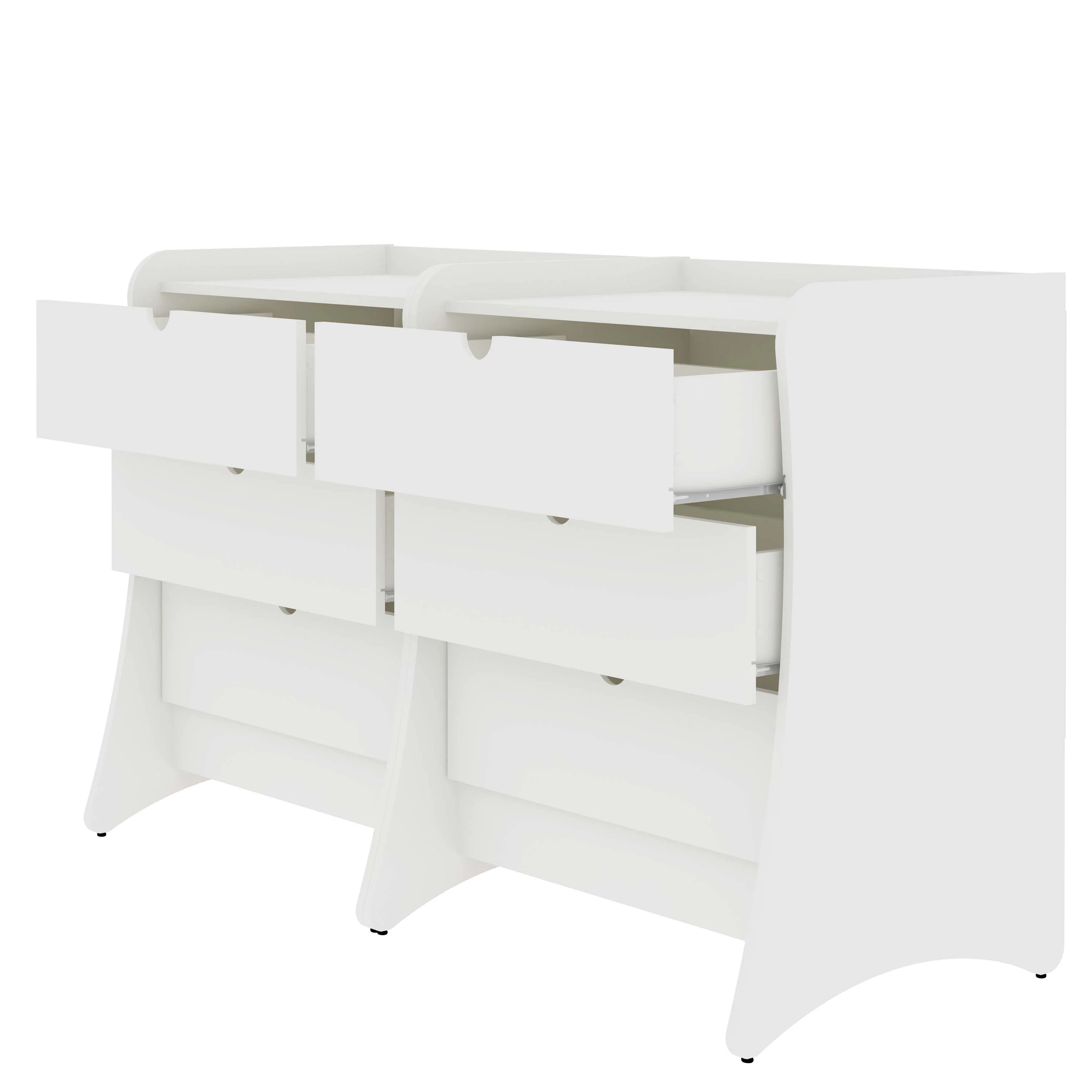 Coney Dresser in White (set of 2) - Image 5