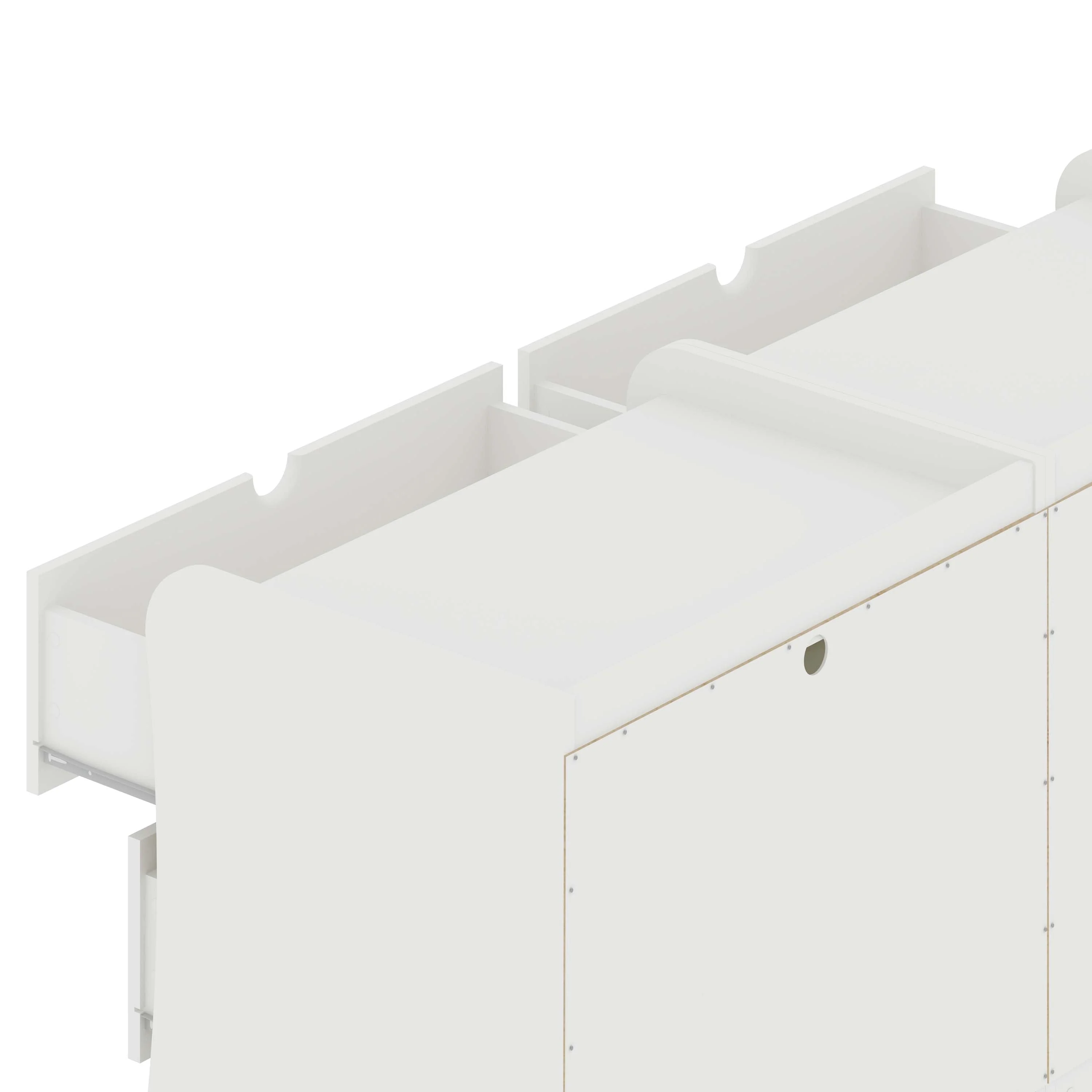 Coney Dresser in White (set of 2) - Image 6