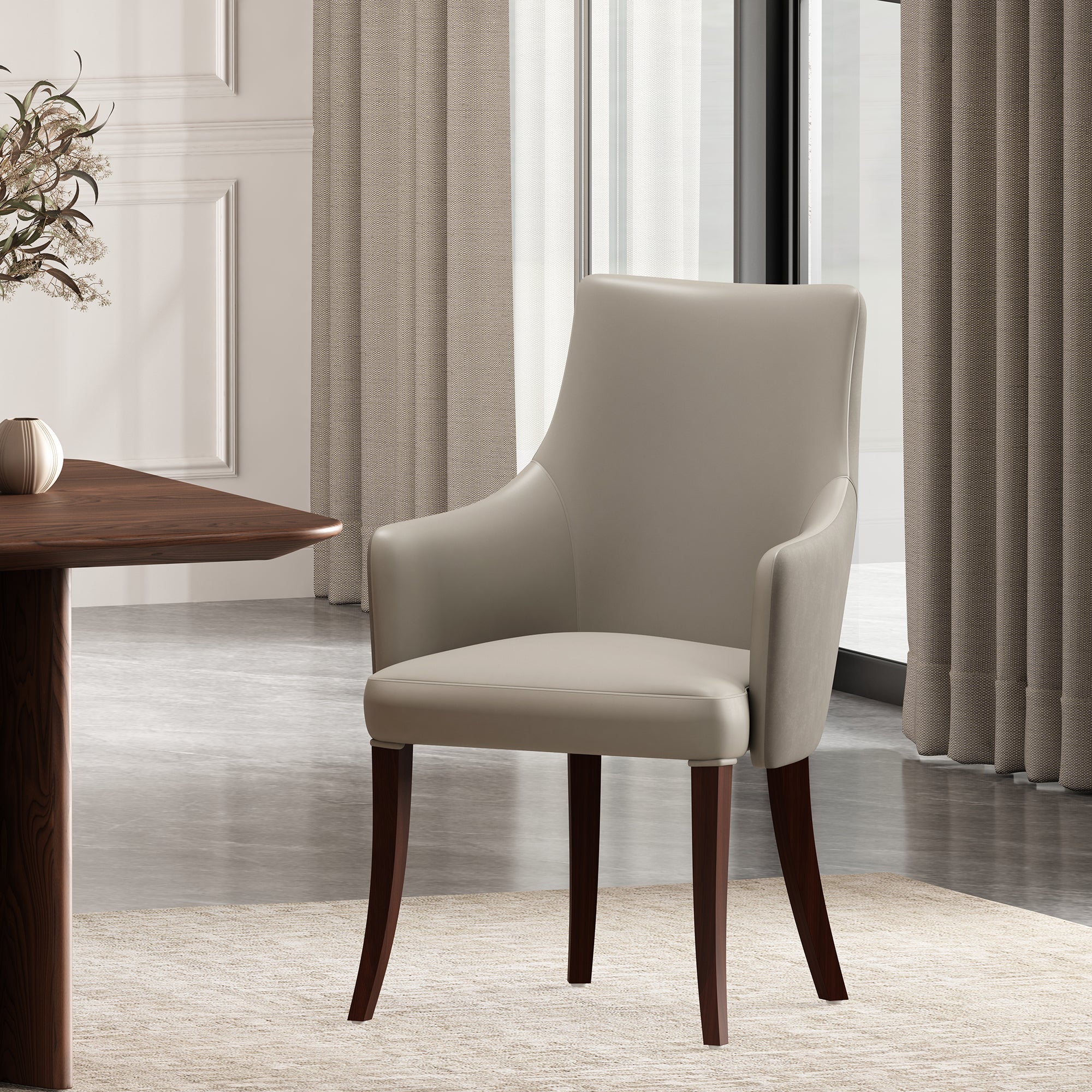 Connie Dining Armchair in Light Grey - Image 2
