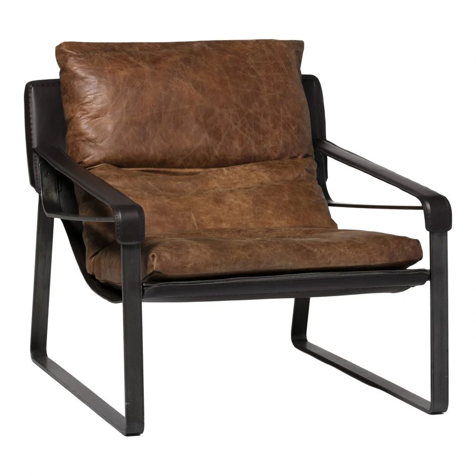 Connor Club Chair Open Road Brown Leather - Image 3