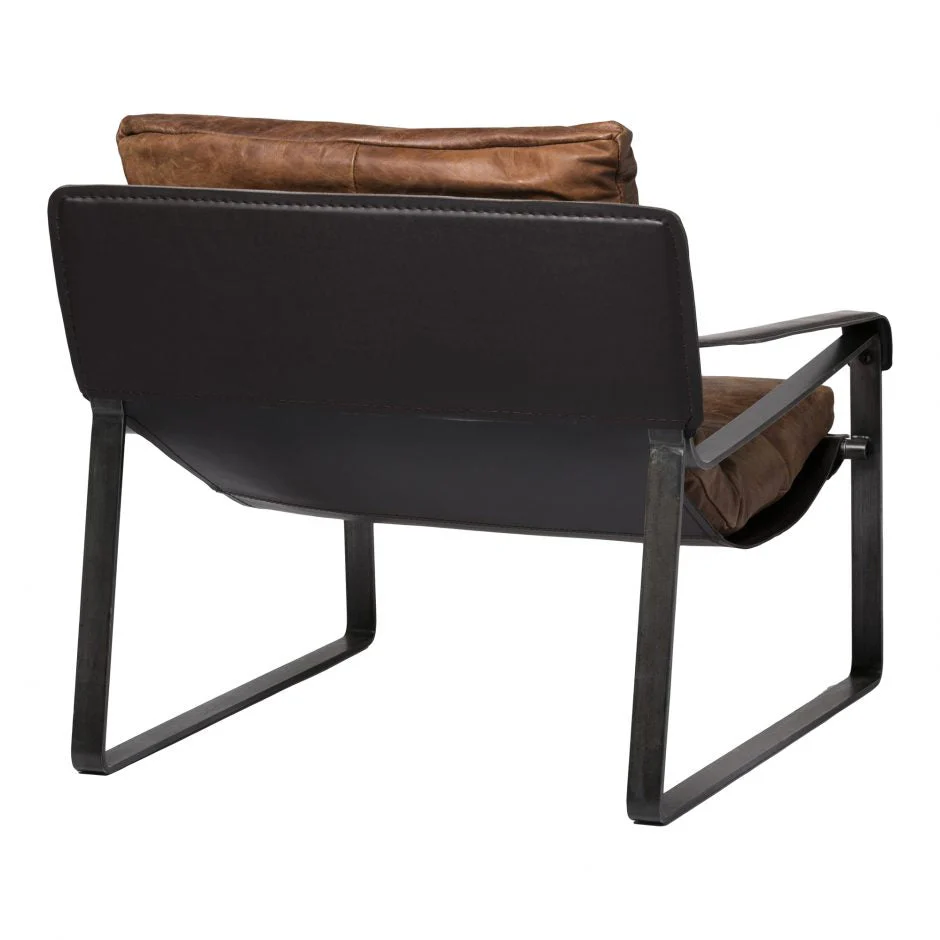 Connor Club Chair Open Road Brown Leather - Image 5