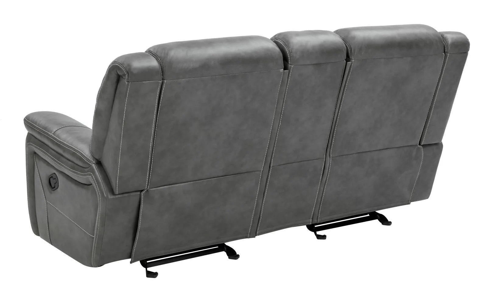 Conrad Grey 3-piece Upholstered Padded Arm Motion Sofa Set - Image 10
